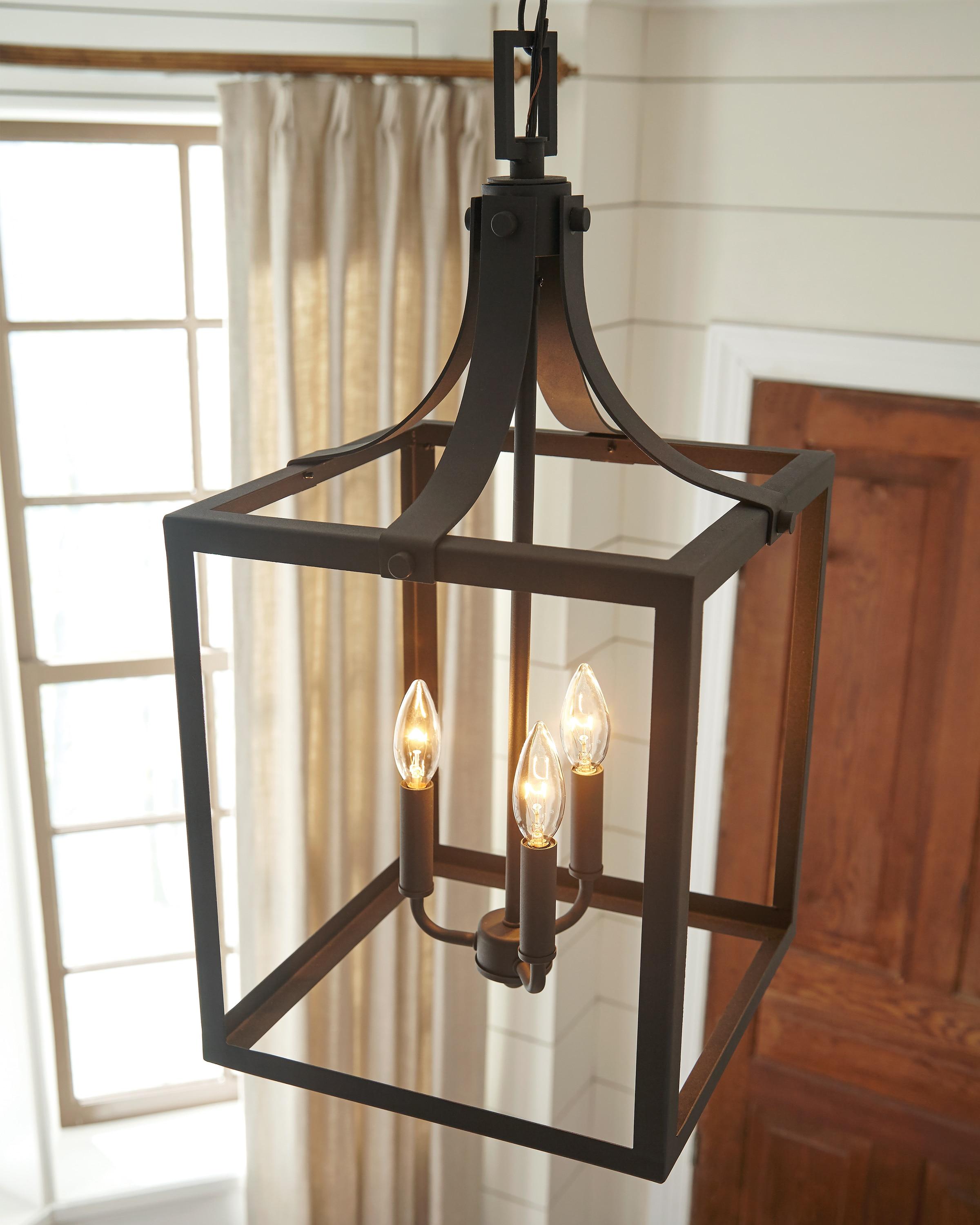 Labette 4-Light Black Hall-Foyer Hanging Pendant