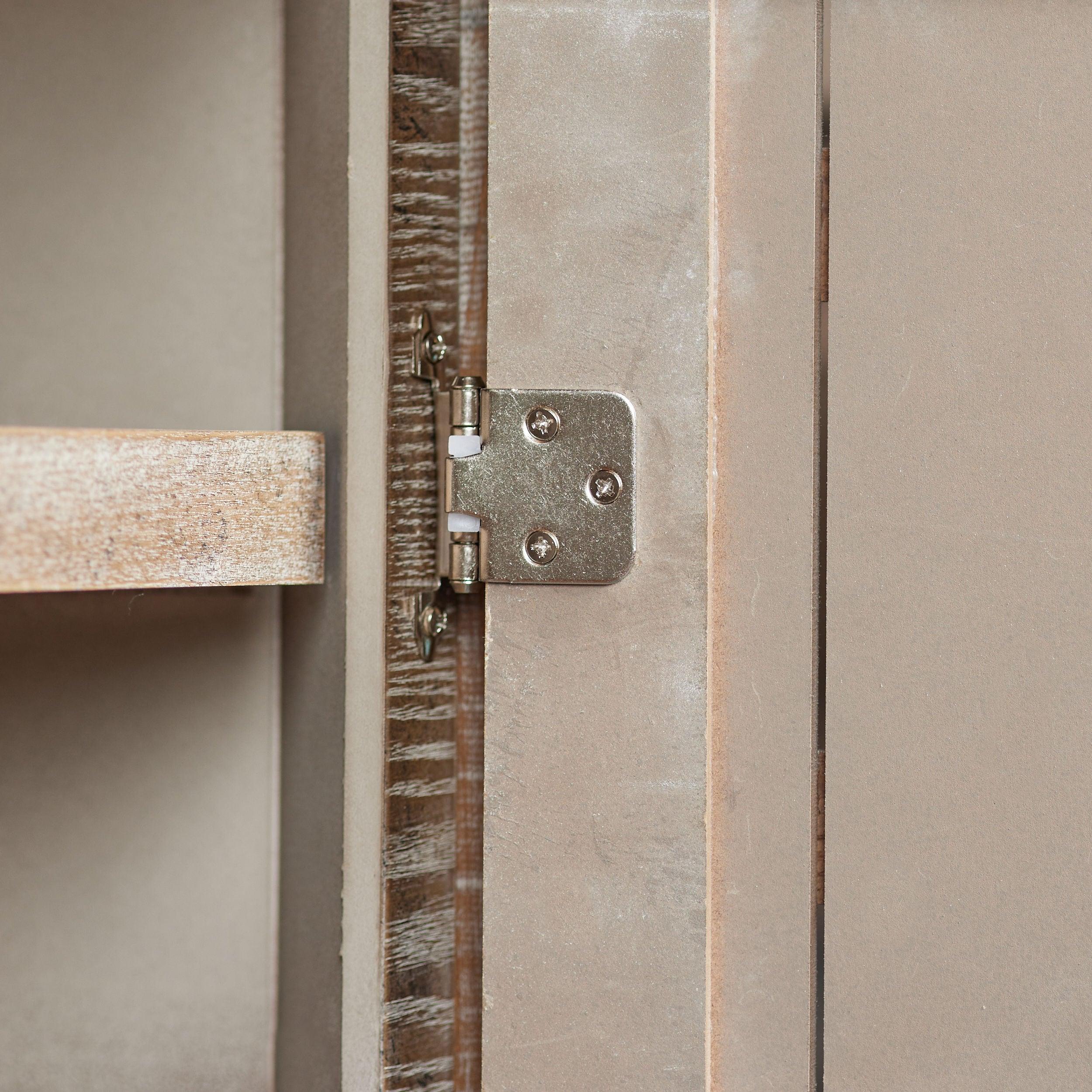 RELIABILT 200-Degree Adjustable Overlay Overlay Surface Self-Closing Satin nickel Cabinet Hinge , 5 Pairs ( 10 -Pieces)