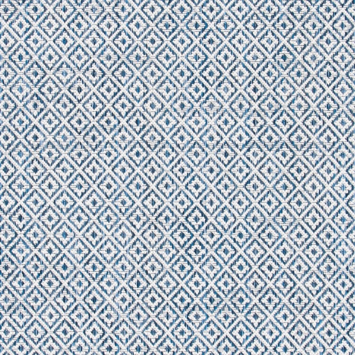Courtyard CY8235 Power Loomed Indoor and Outdoor Runner Rug - Blue/Navy - 2'3"x5' - Safavieh