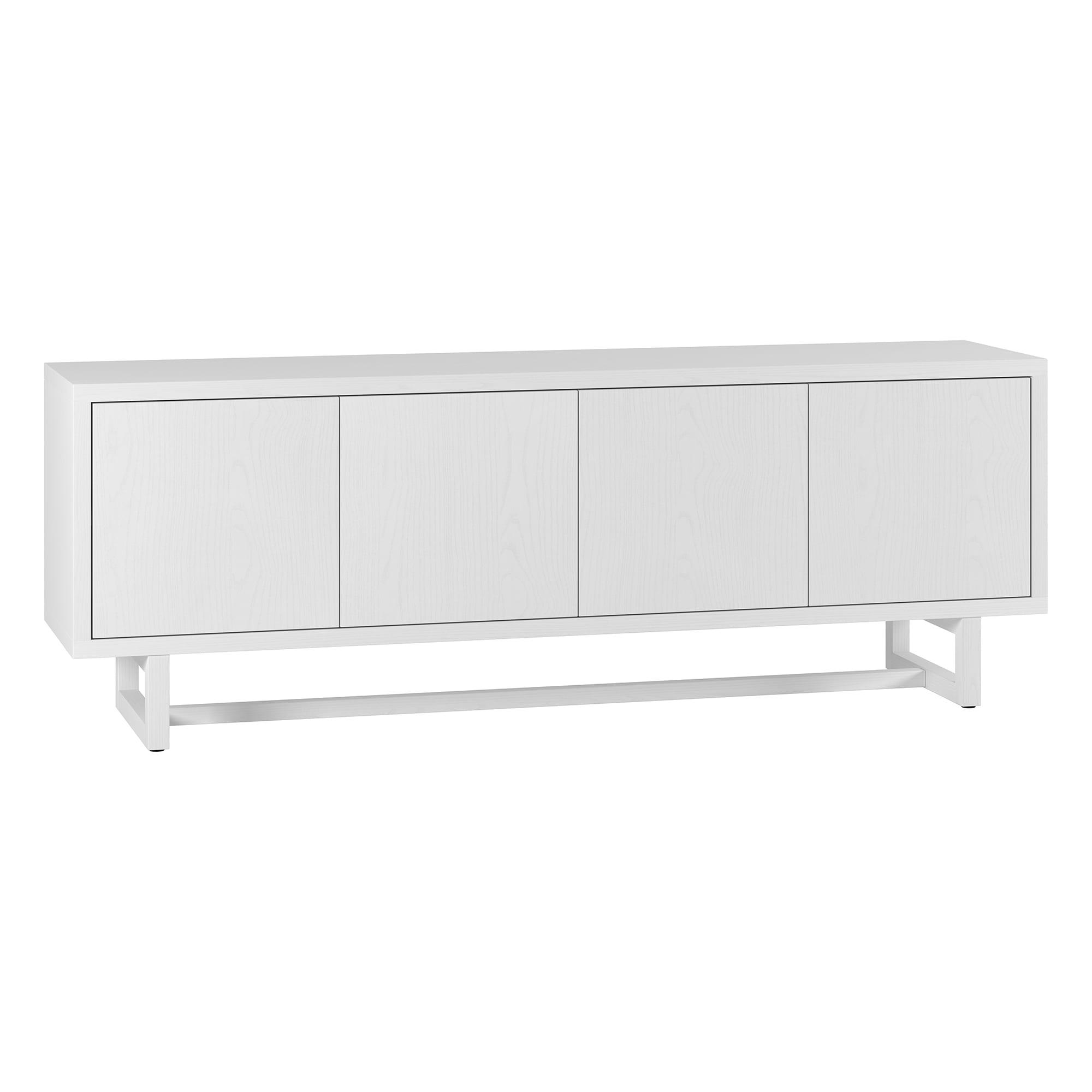 Evelyn&Zoe Cutler Rectangular TV Stand for TV's up to 75", White