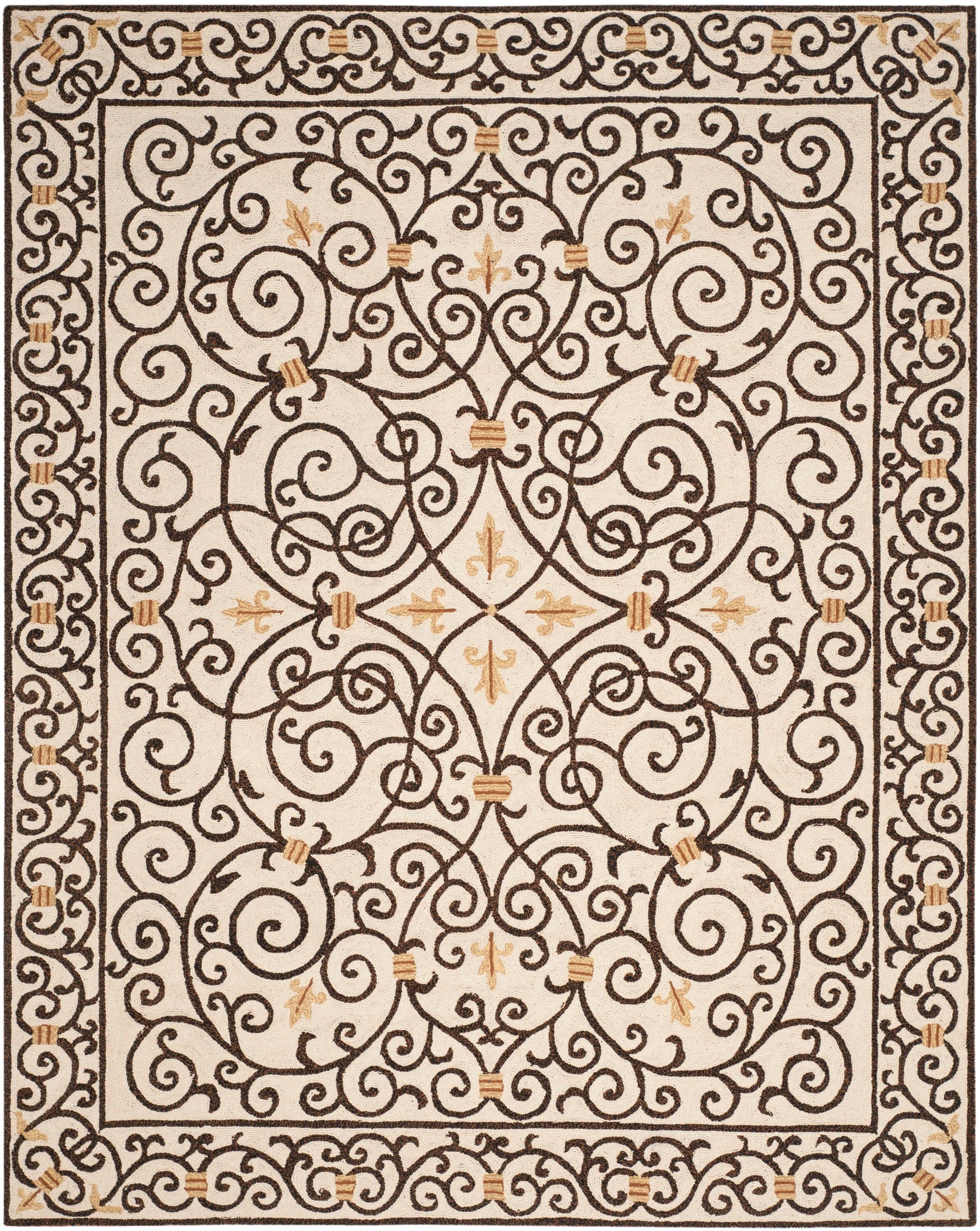 Chelsea HK11 Handmade Area Rug - 6'x9' - Ivory/Dark Brown - Safavieh