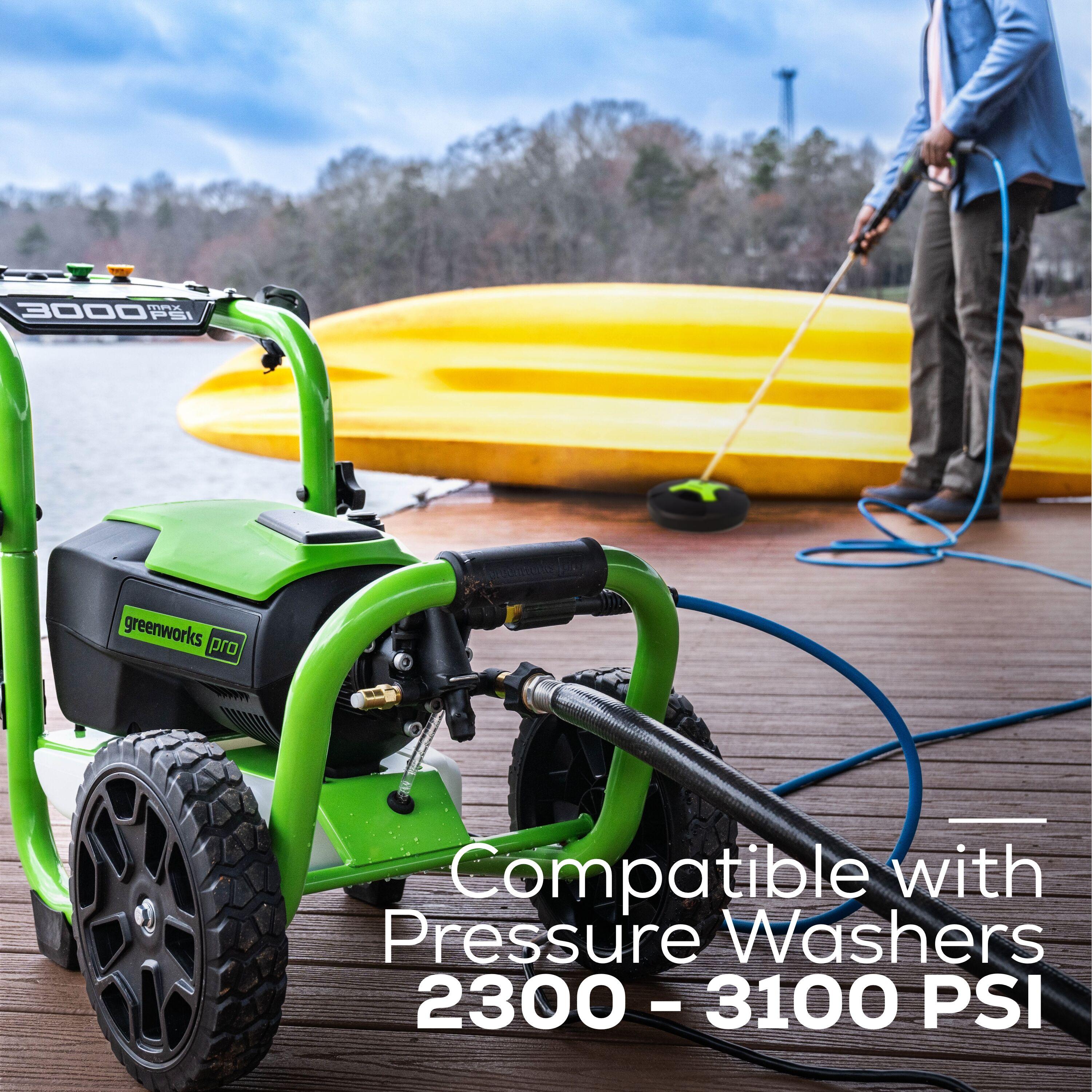 GreenWorks 5210902 15" Extension Included Surface Cleaner, Green