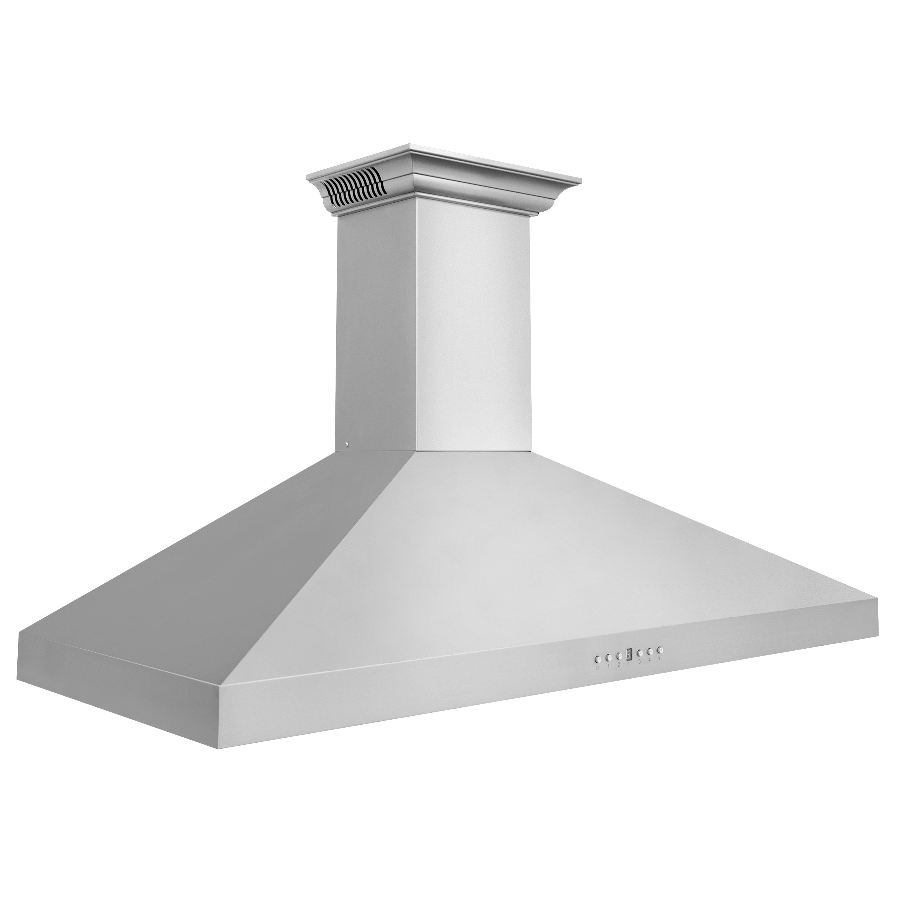 48" Crown Sound 400 CFM Ducted Wall Mount Range Hood in Stainless Steel with Wi-Fi