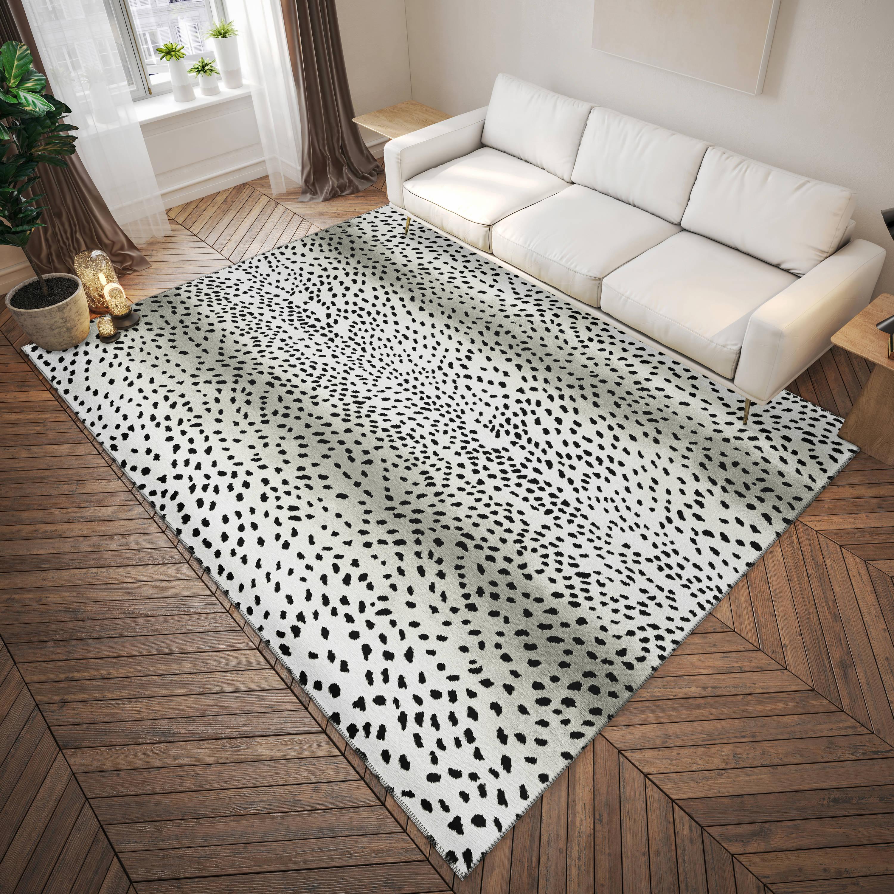 Addison Rugs Indoor/ Outdoor Addison Safari Gazelle Animal Print Washable Area Rug 9' x 12' - Pearl