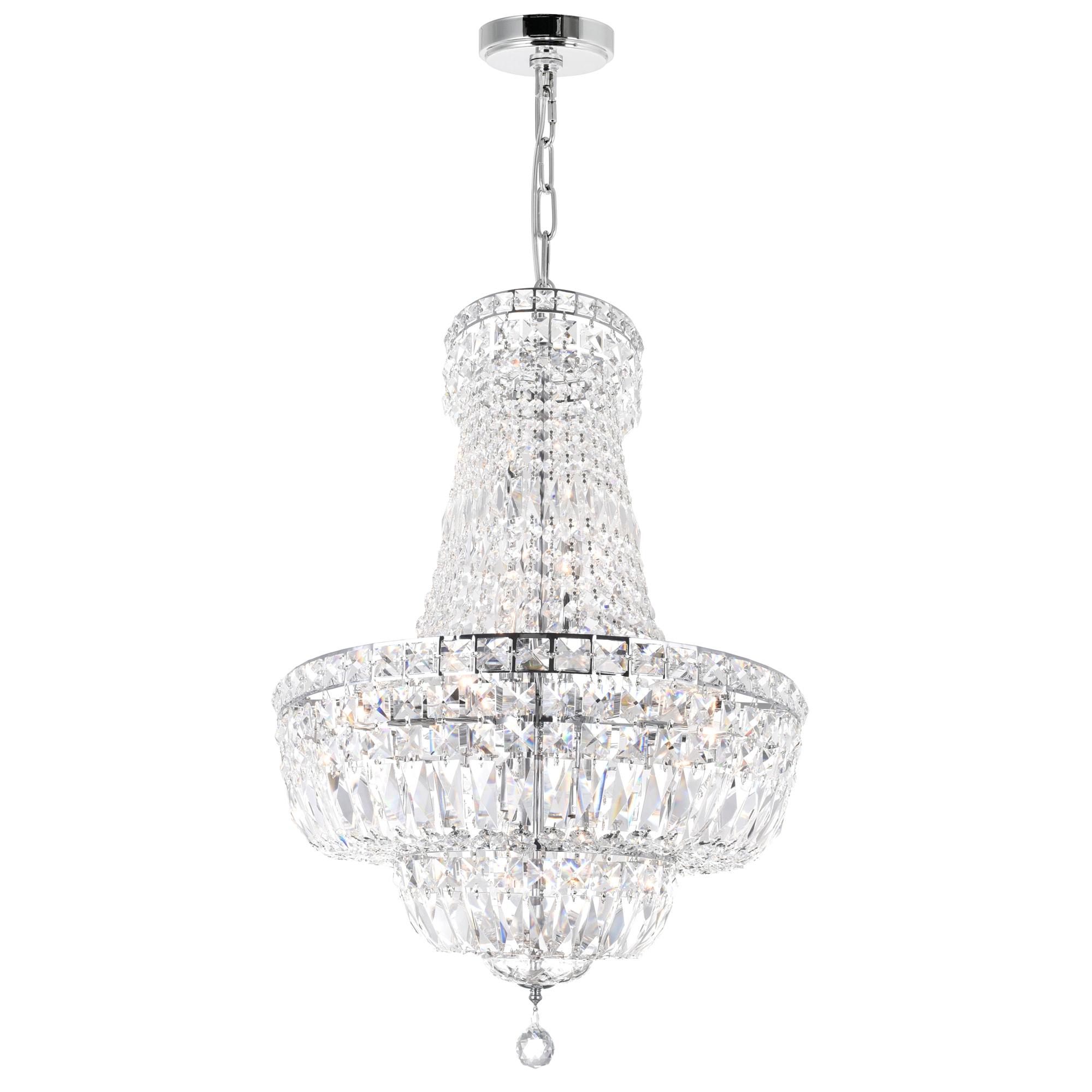 CWI Lighting Stefania 317 Light Down Transitional Metal Chandelier in Chrome