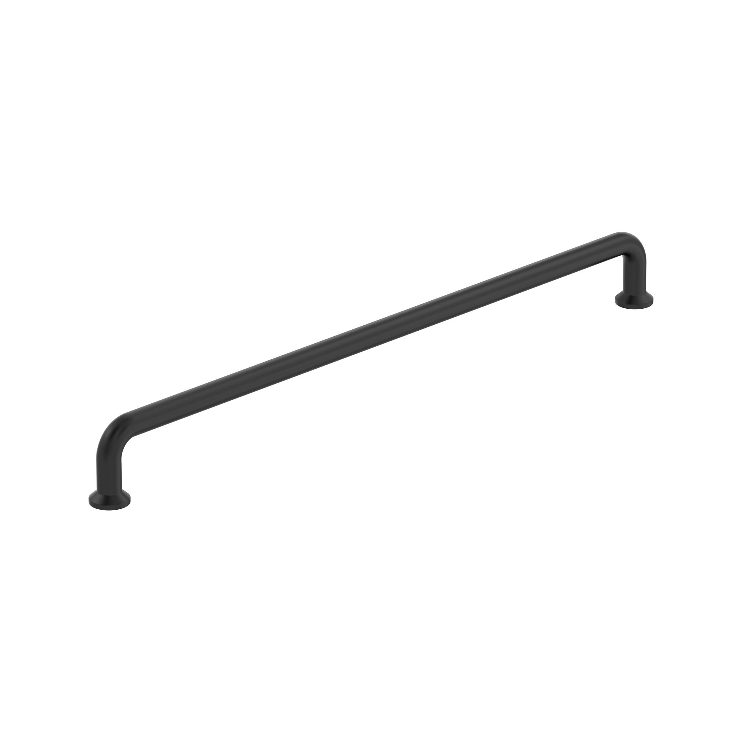 Amerock Factor 12-5/8 inch (320mm) Center-to-Center Matte Black Cabinet Pull