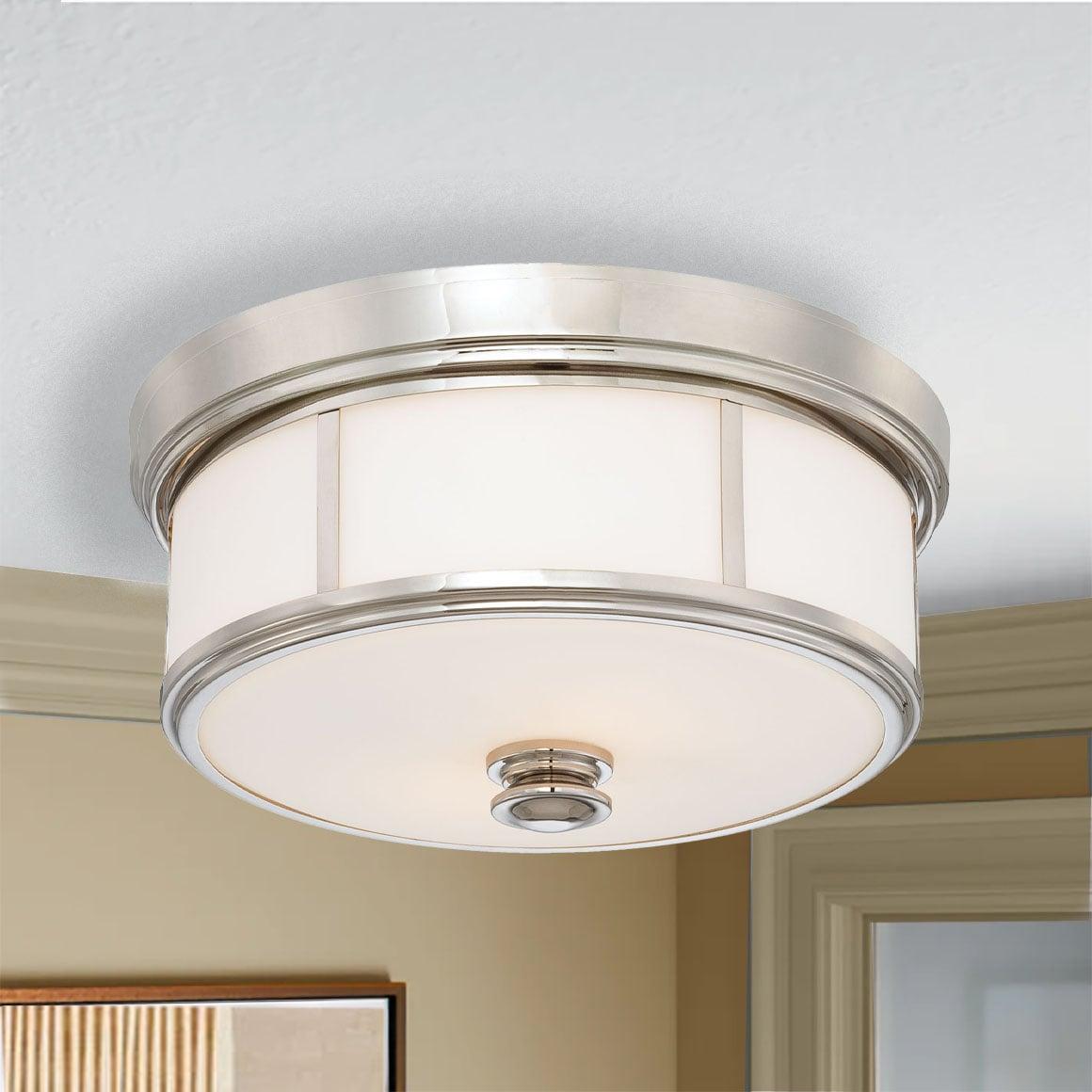 Minka Lavery Harbour Point 13 1/2" Wide Polished Nickel Ceiling Light