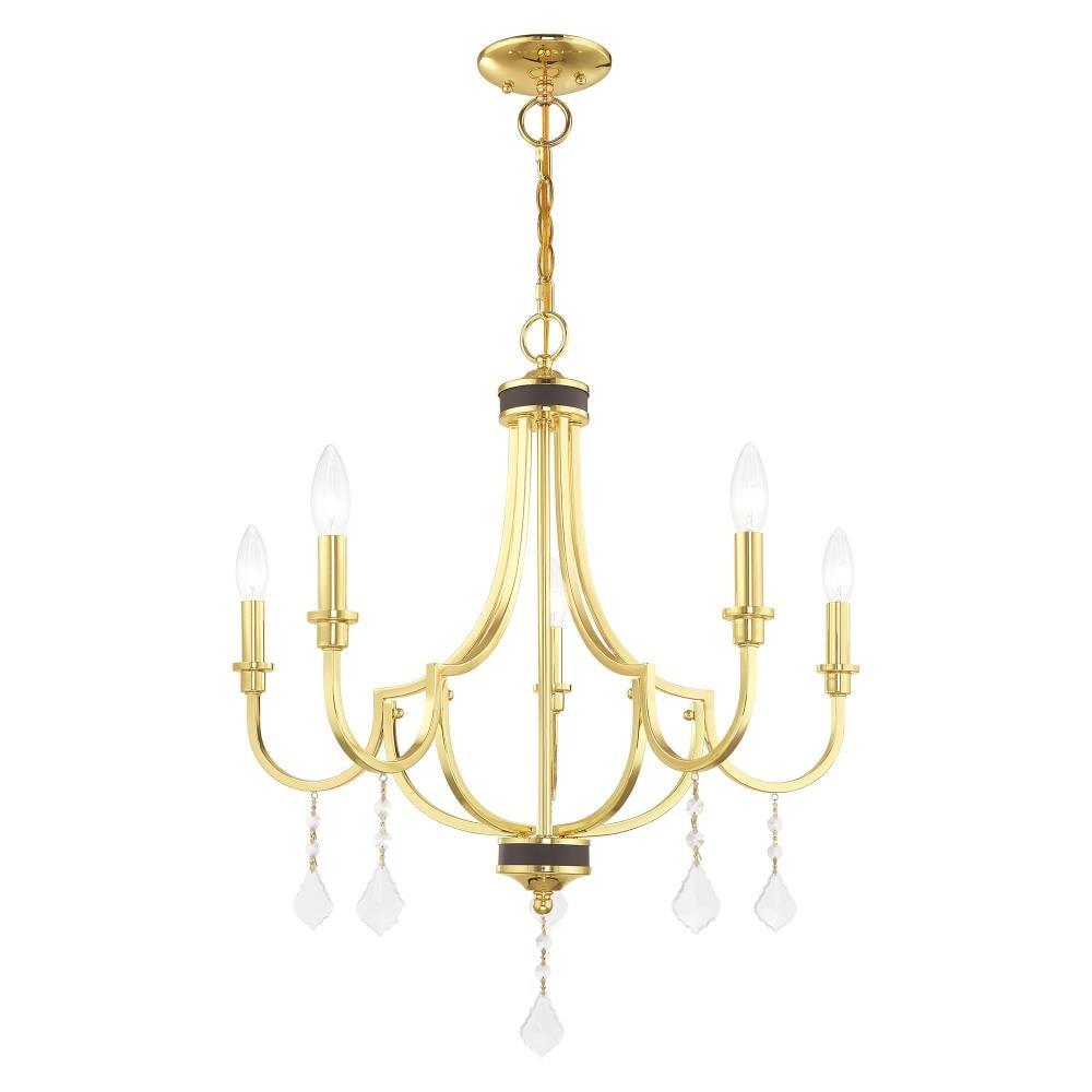 Livex Lighting Glendale 5 - Light Chandelier in  Polished Brass
