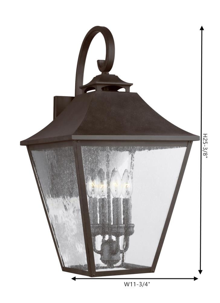 Generation Lighting Galena 25 1/2" High Sable Steel Outdoor Wall Light