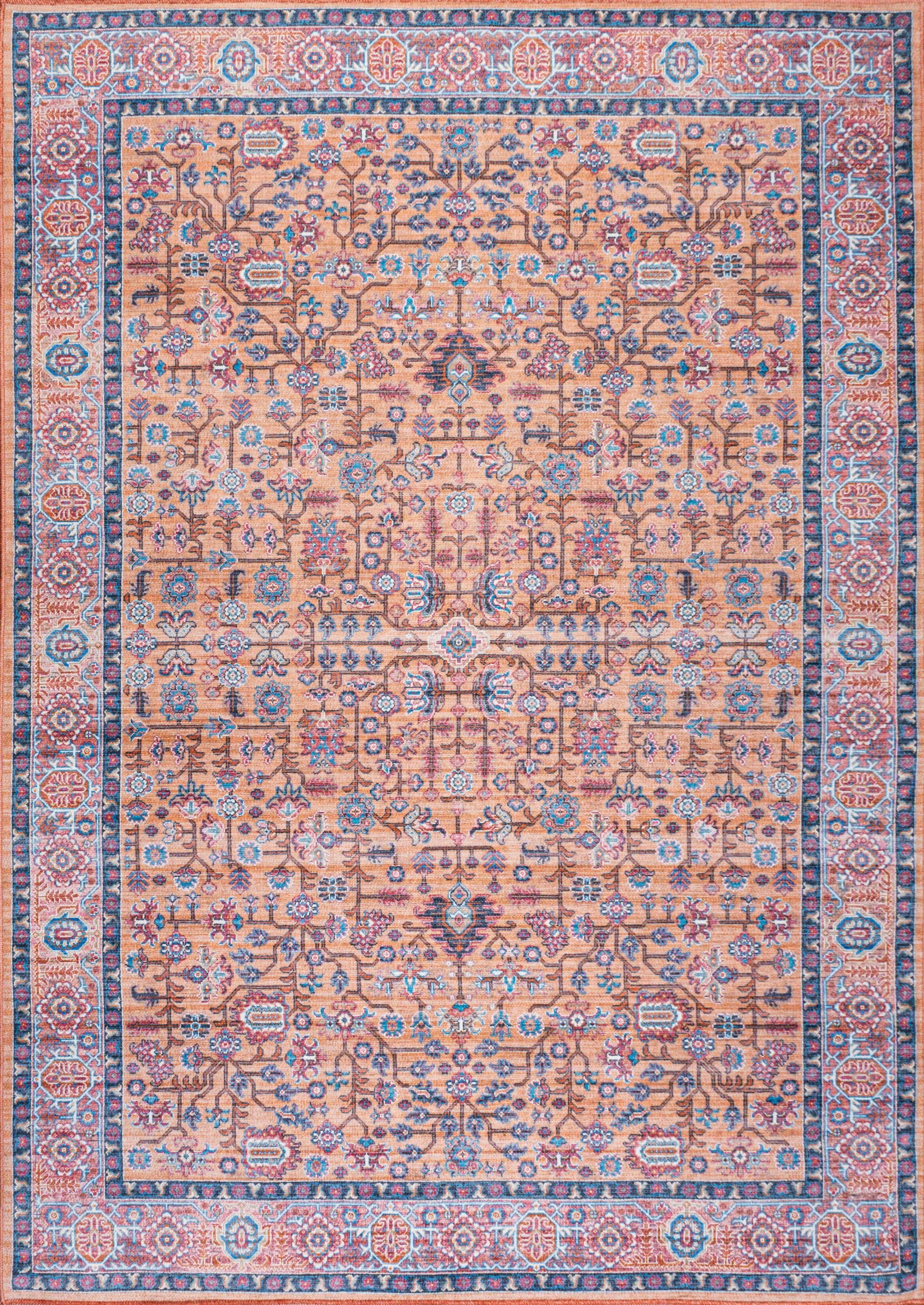 3' x 5' Kemer All-Over Persian Machine Washable Indoor/Outdoor Area Rug, Multi - JONATHAN Y