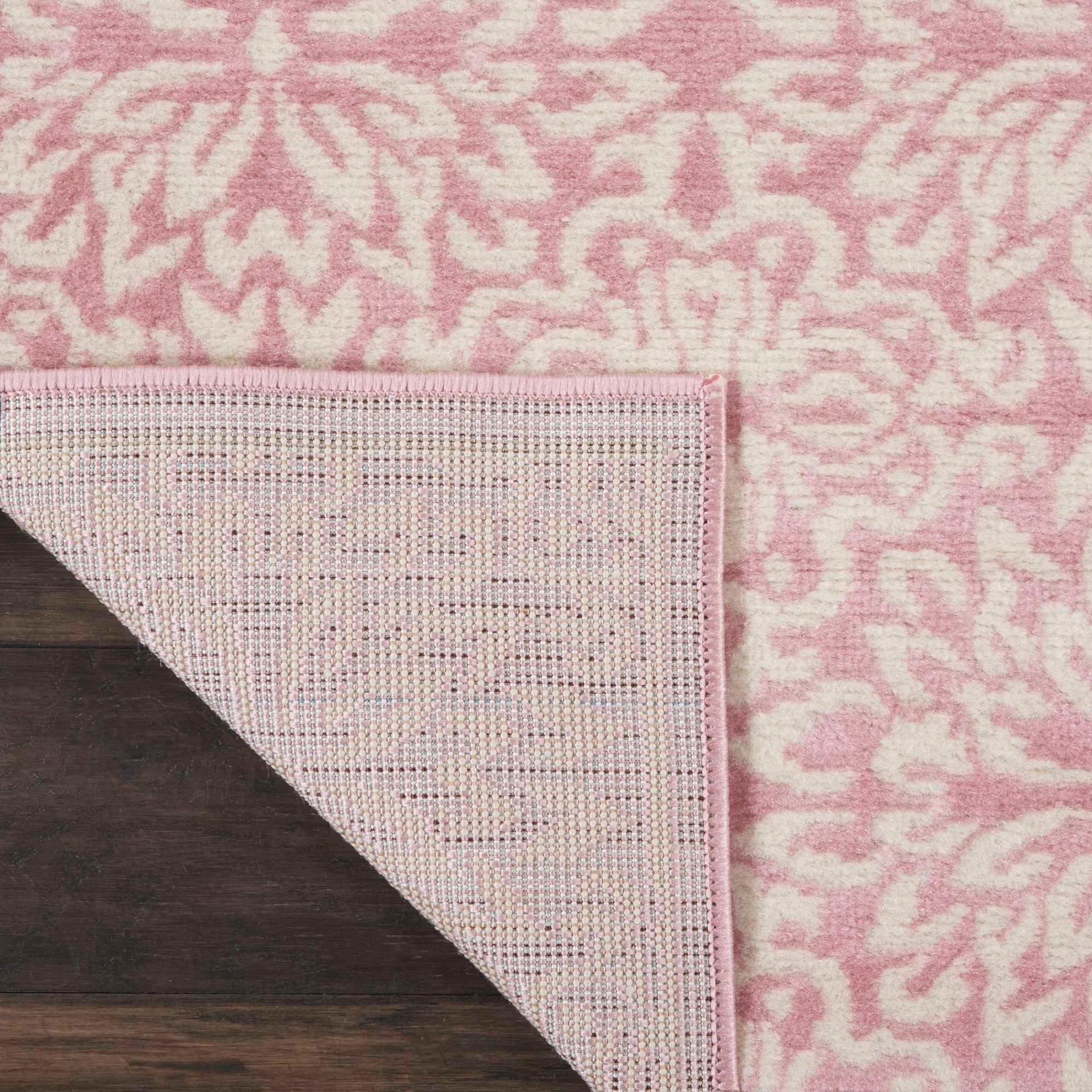 Nourison Jubilant 2' x 4' Ivory/Pink Area Rug Beach Transitional Floral by Nourison