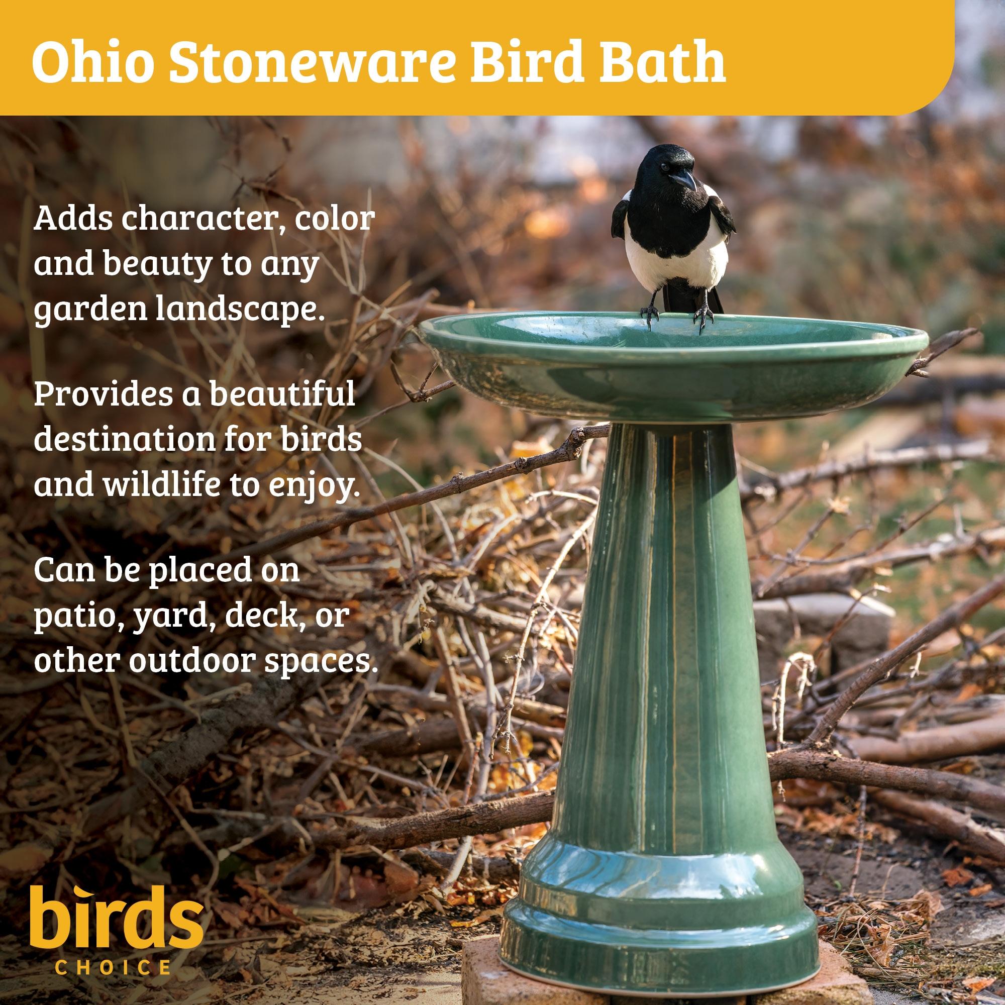 Ohio Stoneware Bird Bath