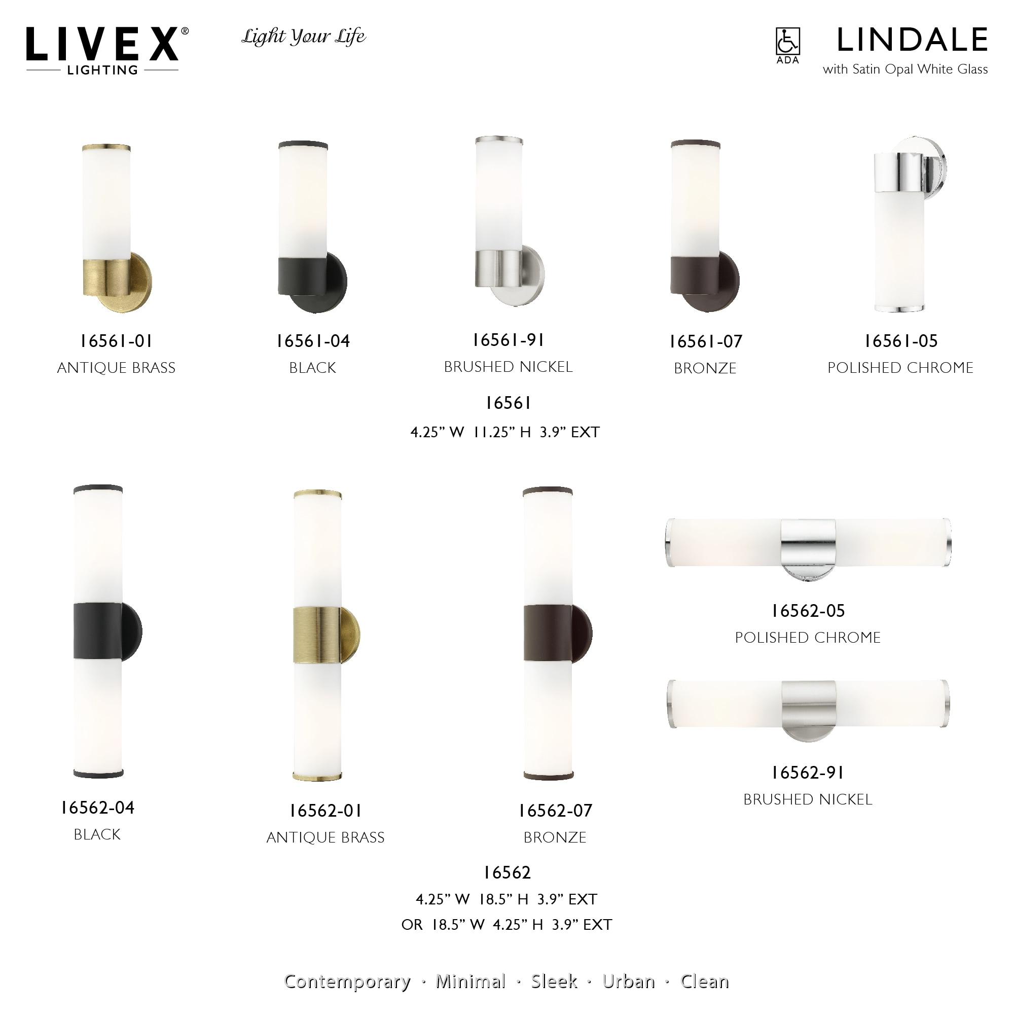 Livex Lighting Lindale 1 - Light Sconce in  Brushed Nickel