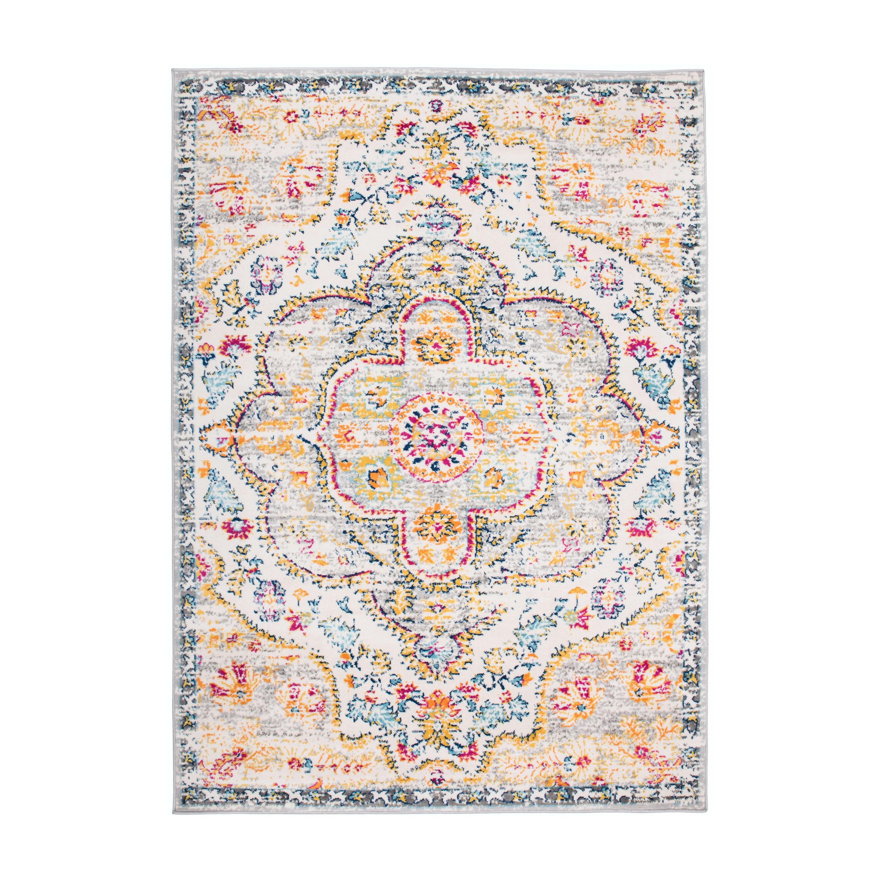 World Rug Gallery Distressed Vintage Bohemian Gray 7'10" x 10' Area Rug