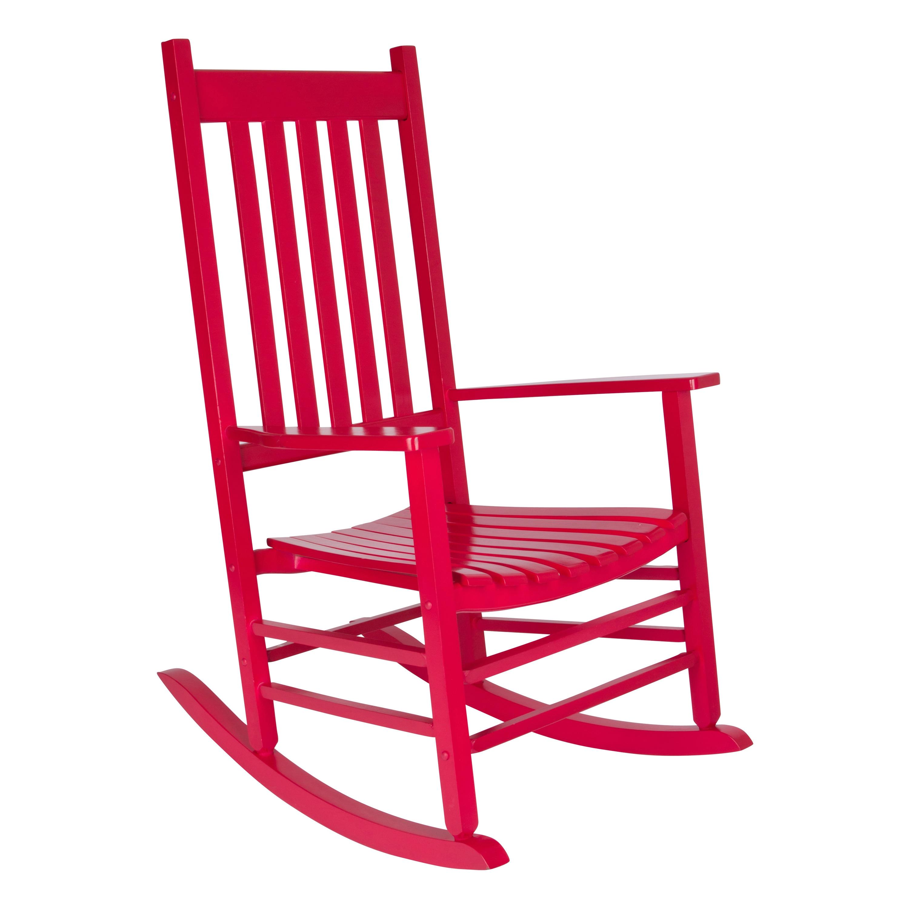 Shine Company Vermont Hardwood Outdoor Porch Patio Rocker Chair, Chili Pepper