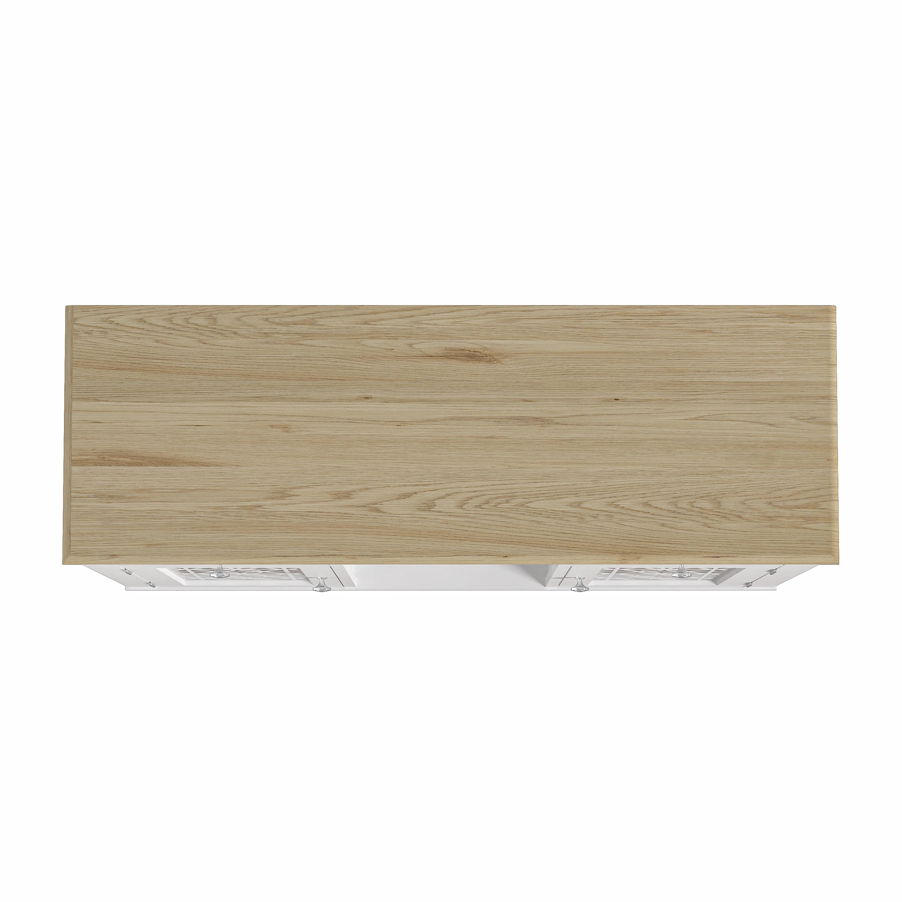 47" Wine Cabinet with Glass Doors Feature and Silk-Screened Pattern Design Cool Gray - Festivo