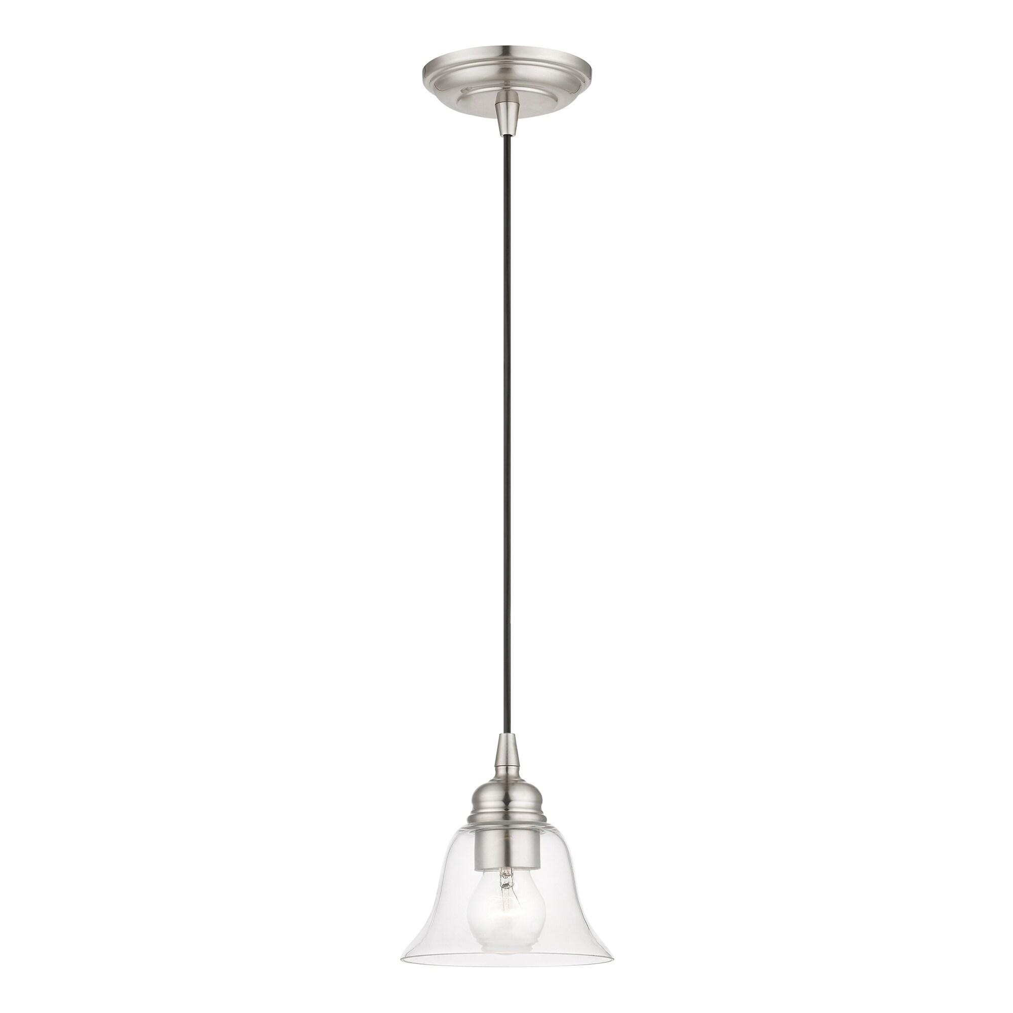 Livex Lighting Moreland 1 - Light Pendant in Brushed Nickel
