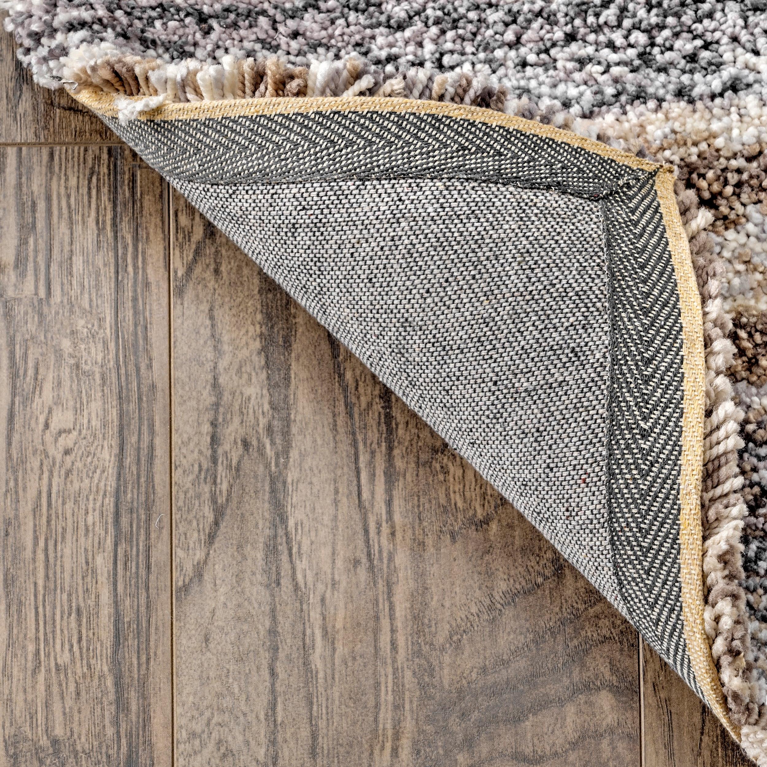 9'x12' Drey Ombre Shag Area Rug Beige/Brown - nuLOOM: Contemporary Tufted Medium Pile Indoor Rug