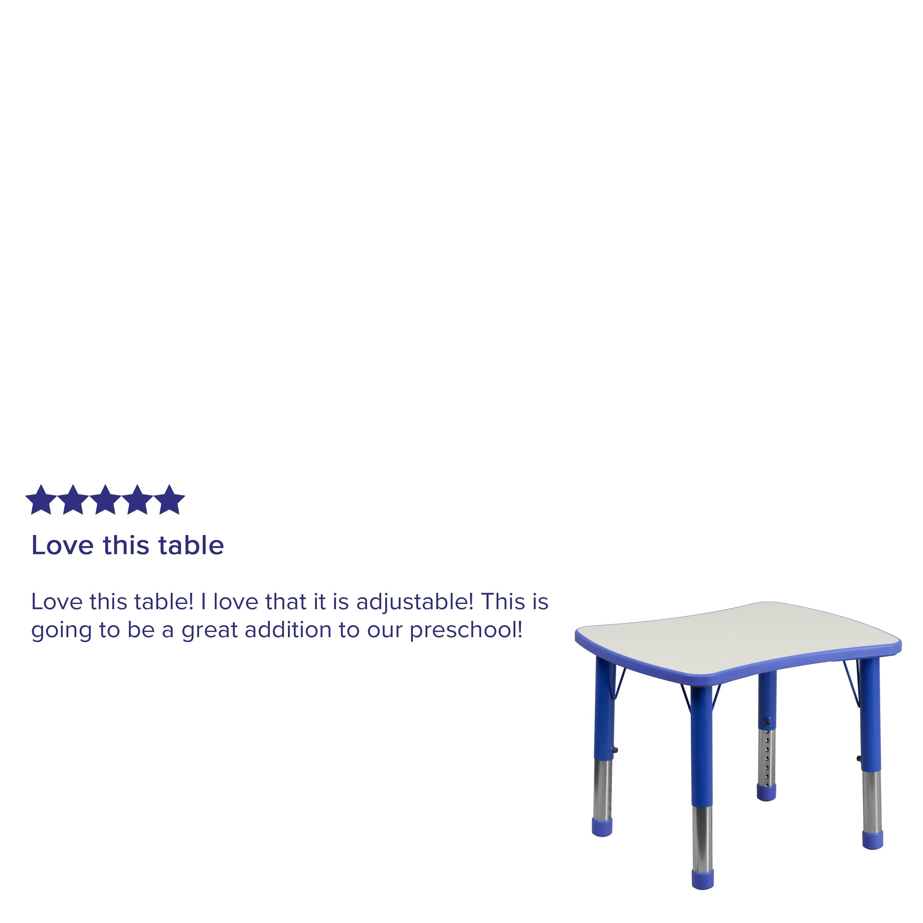 Goddard Rectangle Plastic Adjustable Height Kids Activity Table by Flash Furniture