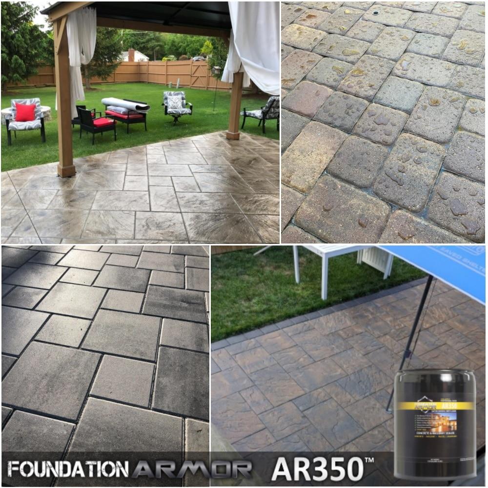 5 GAL Armor AR350 Pro-Grade Solvent Based Acrylic Wet Look Low Gloss Concrete And Paver Sealer