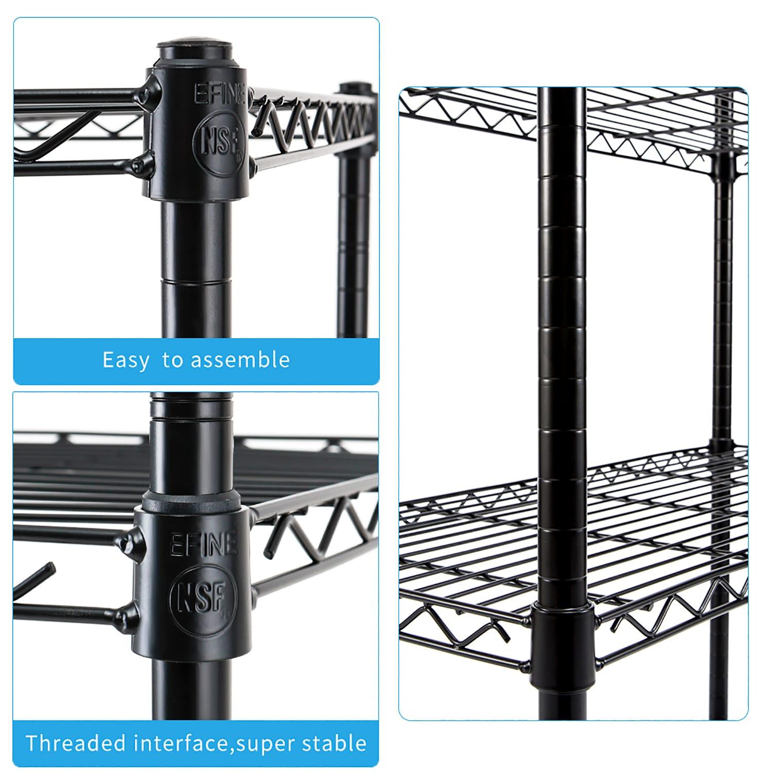 EFINE 5-Shelf Shelving Units and Storage on Wheels and 5-Shelf Liners