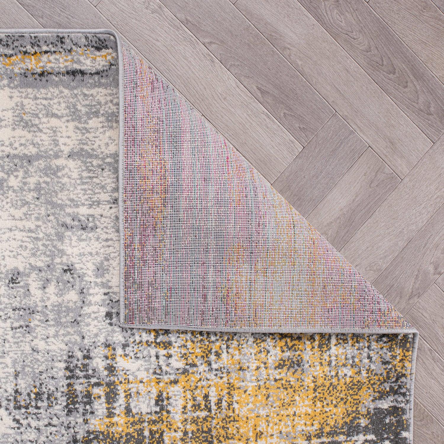 World Rug Gallery Dublin Contemporary Abstract Area Rug - Yellow 3'3"x5'