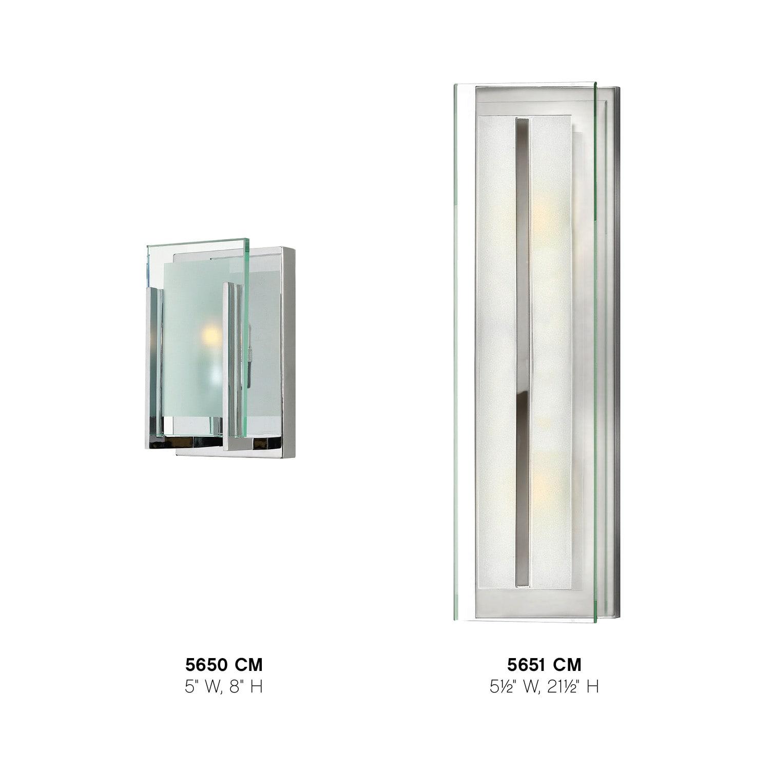 Chrome 1-Light Outdoor Wall Sconce with Clear Beveled Glass