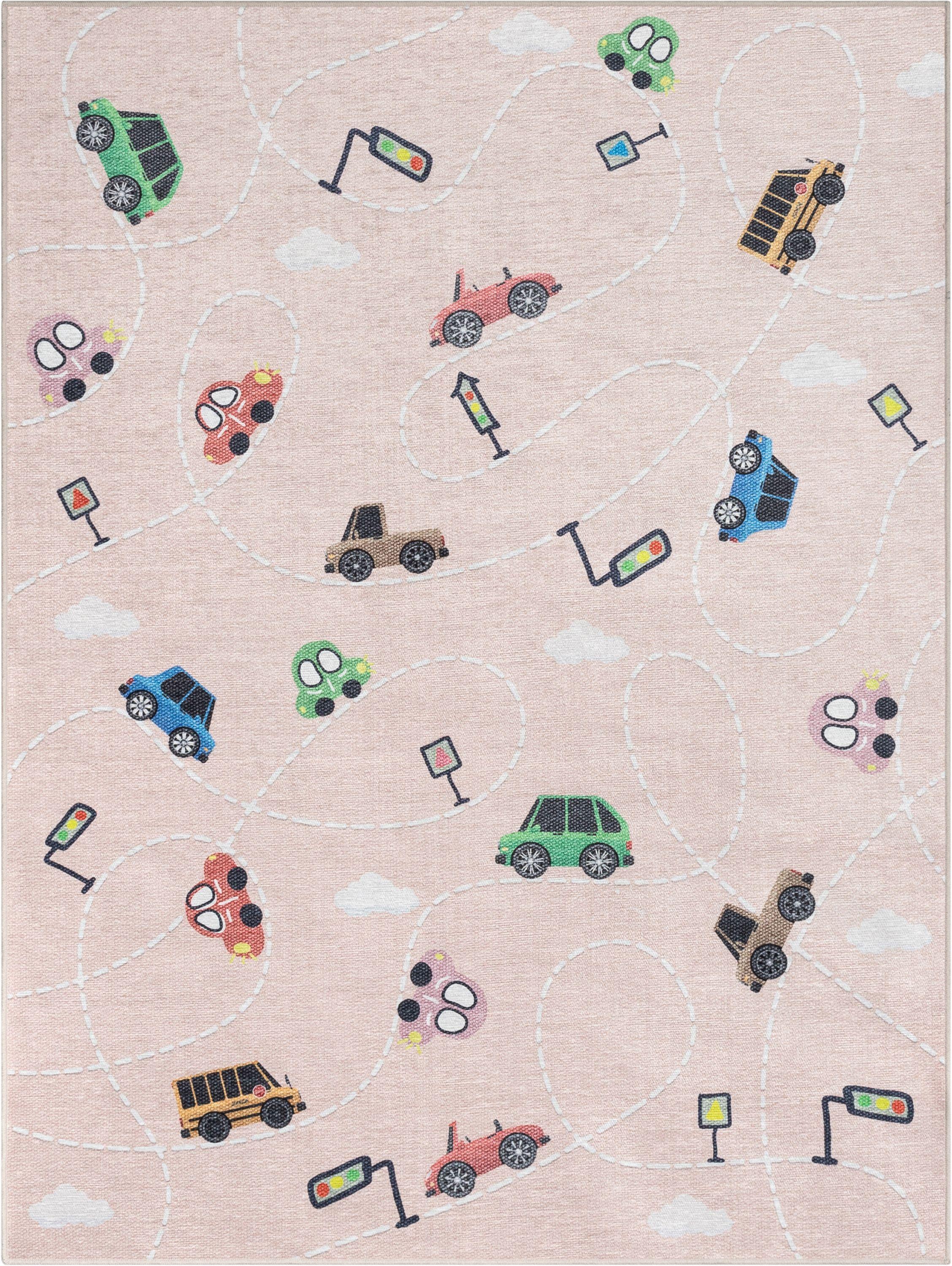 Well Woven Kids Rugs Traffic Modern Blush Area Rug