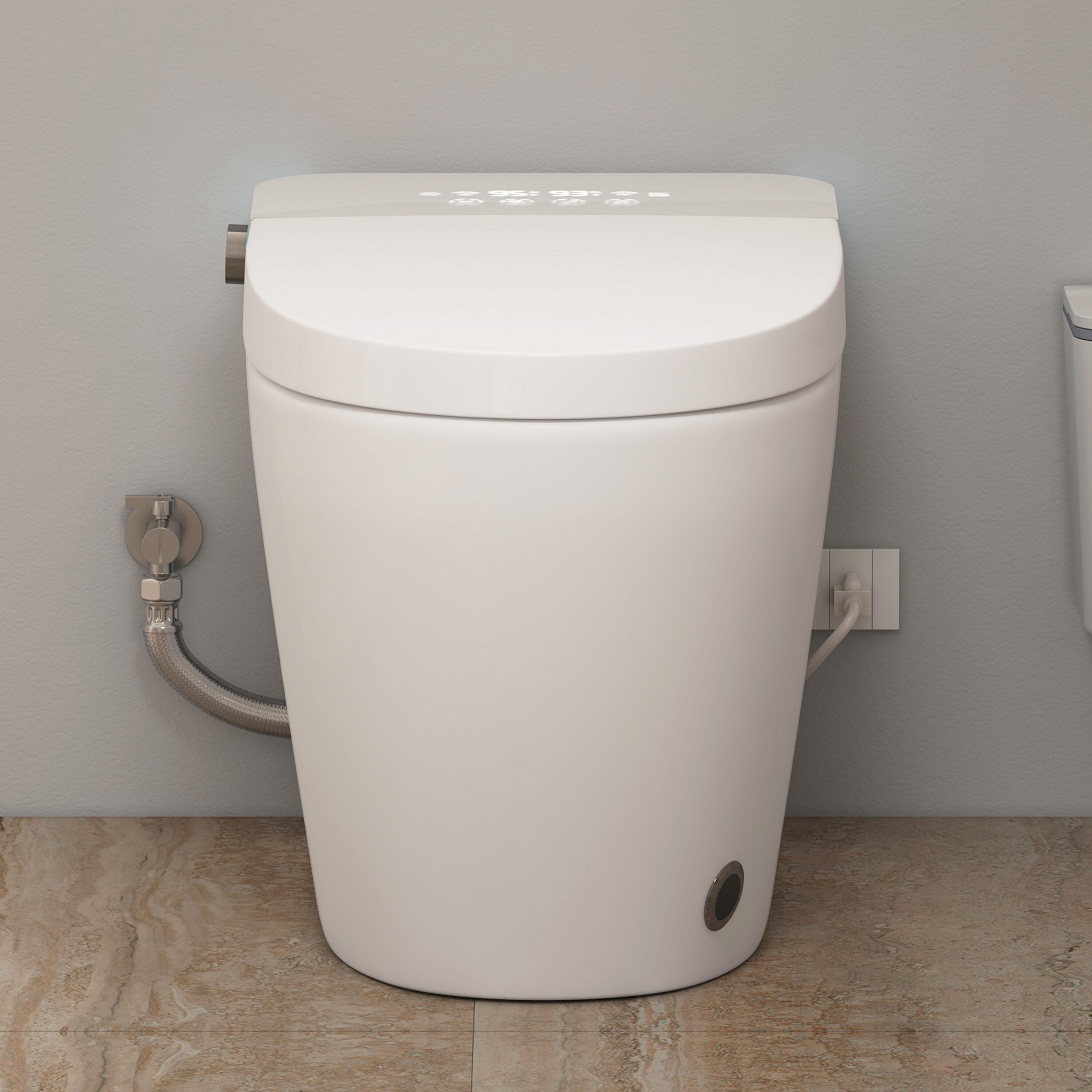 Eridanus White Vitreous China Smart Bidet Toilet with Heated Seat and Remote Control