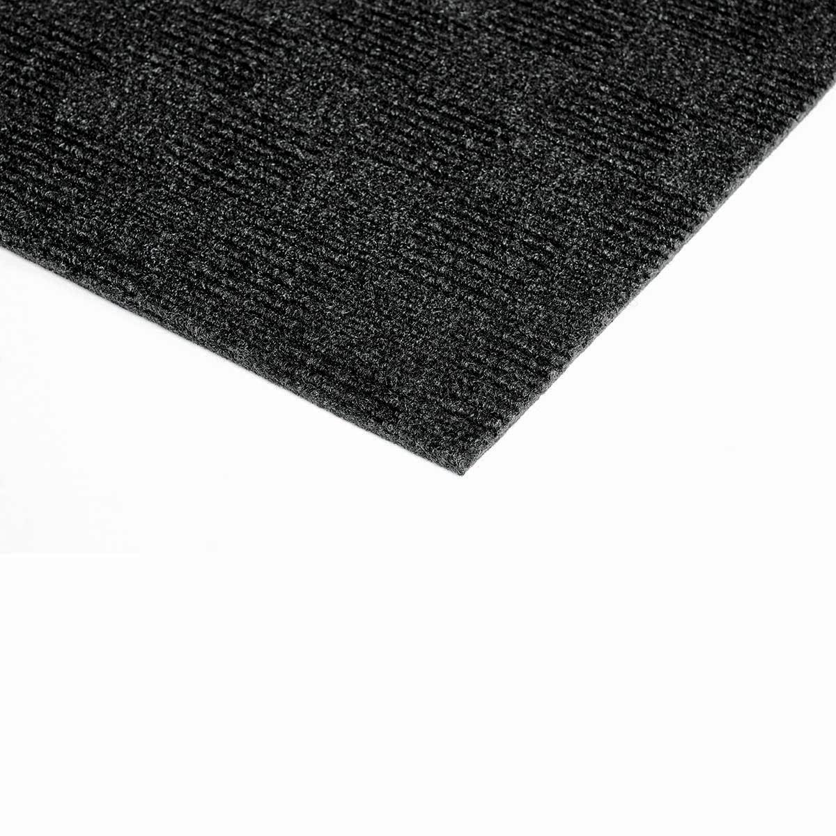 Foss Floors Masonry Black Ice Carpet Tiles - 24" x 24" Indoor/Outdoor, Peel and Stick Carpet Tiles - 60 sq. ft. per box – Pack of 15 Tiles