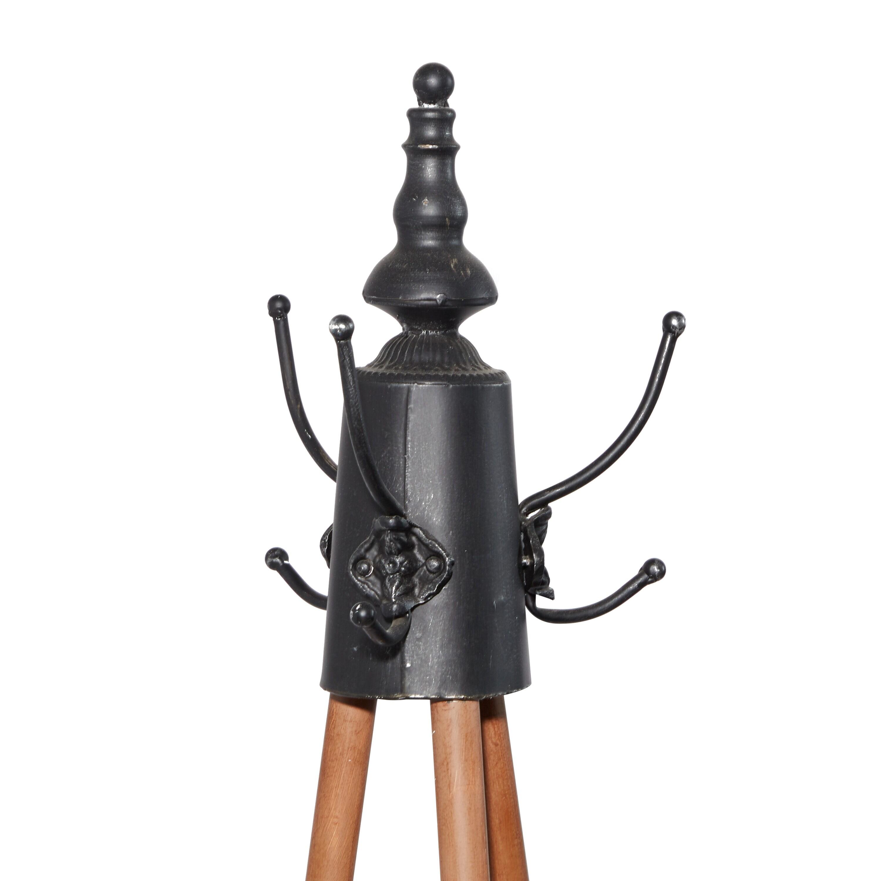 Olivia & May Metal Nautical Style Coat Rack Tripod Base : Iron Frame, 69" Tall, No Surface Treatment, Assembly Required