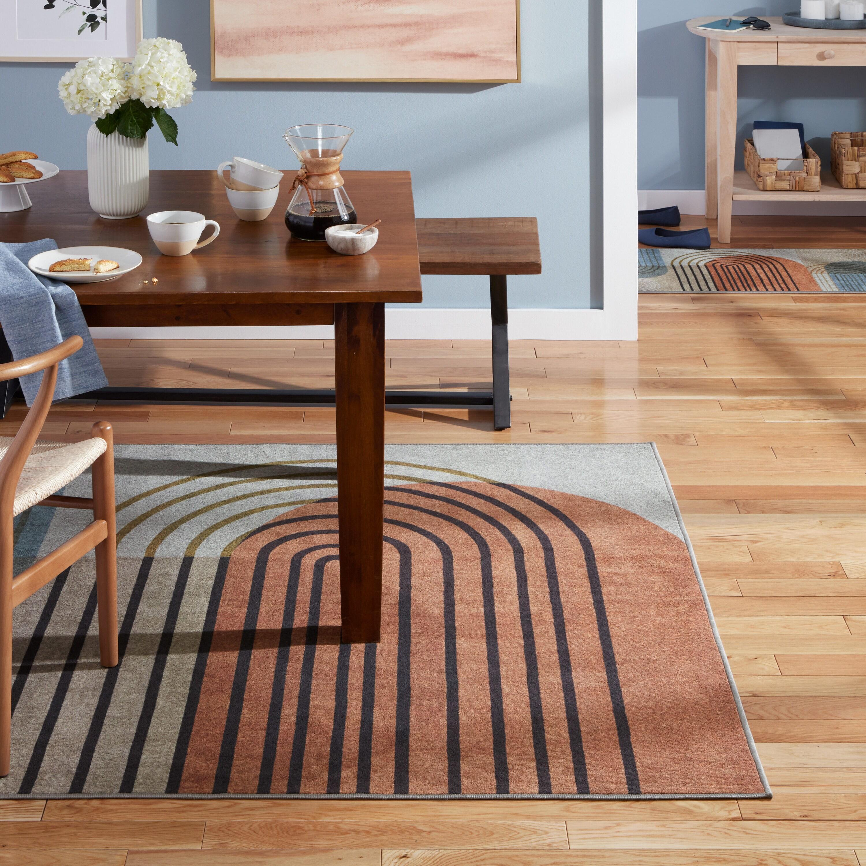 Town & Country Everyday Avani Everwash Non-Slip Backing Area Rug Beige/Rust
