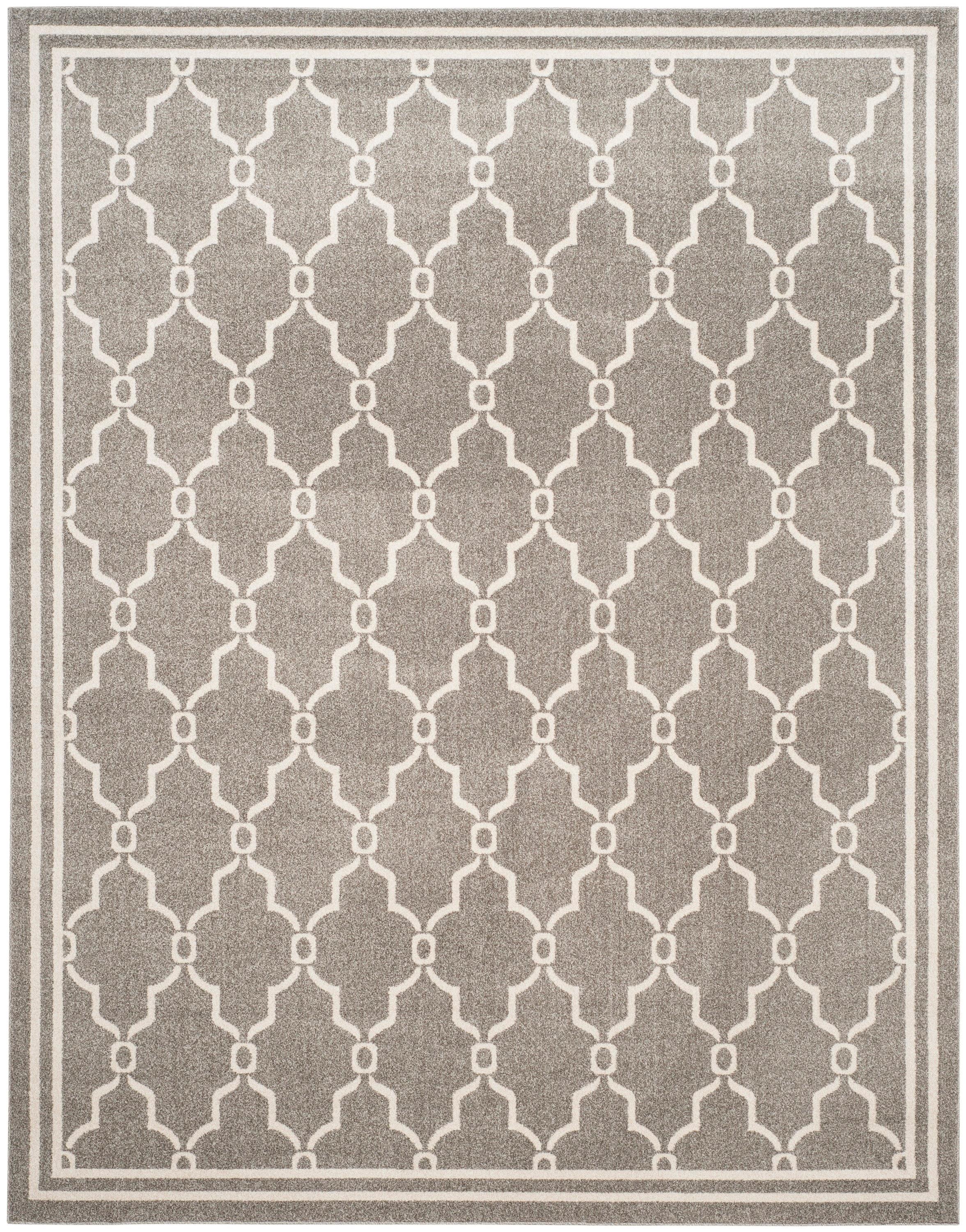 Amherst AMT414 Power Loomed Indoor Area Rug - Dark Grey/Beige - 10'x14' - Safavieh