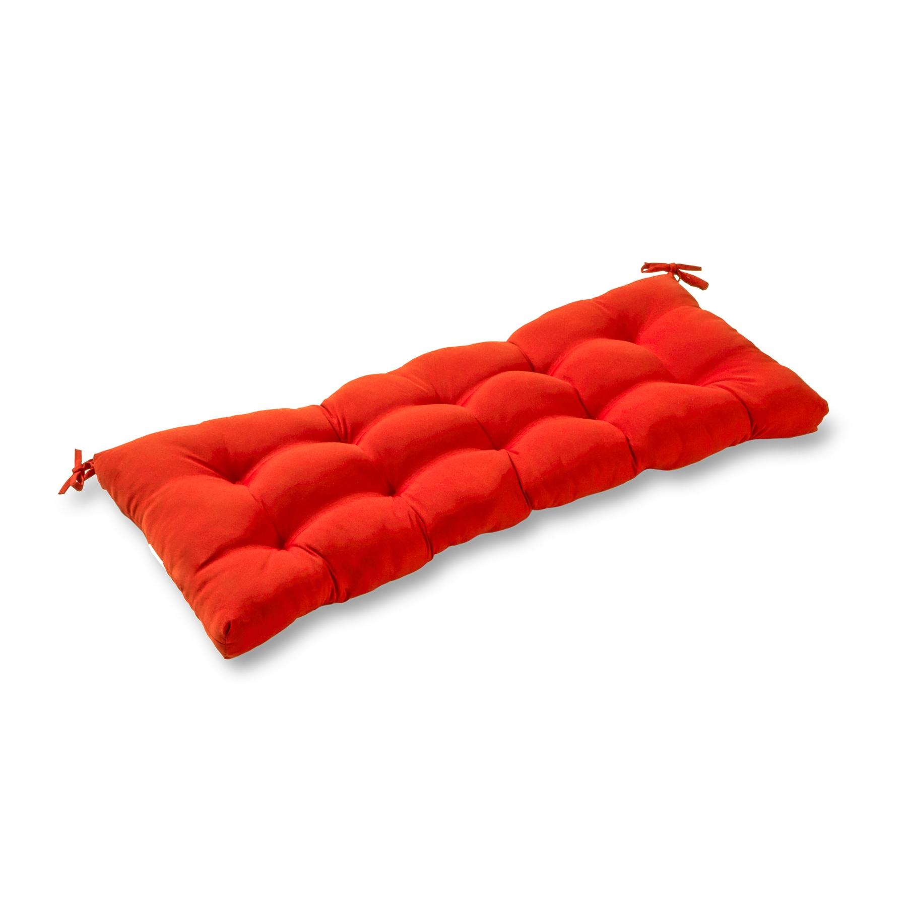 Salsa Red Polyester Outdoor Bench Seat Cushion 44 x 17 Inch