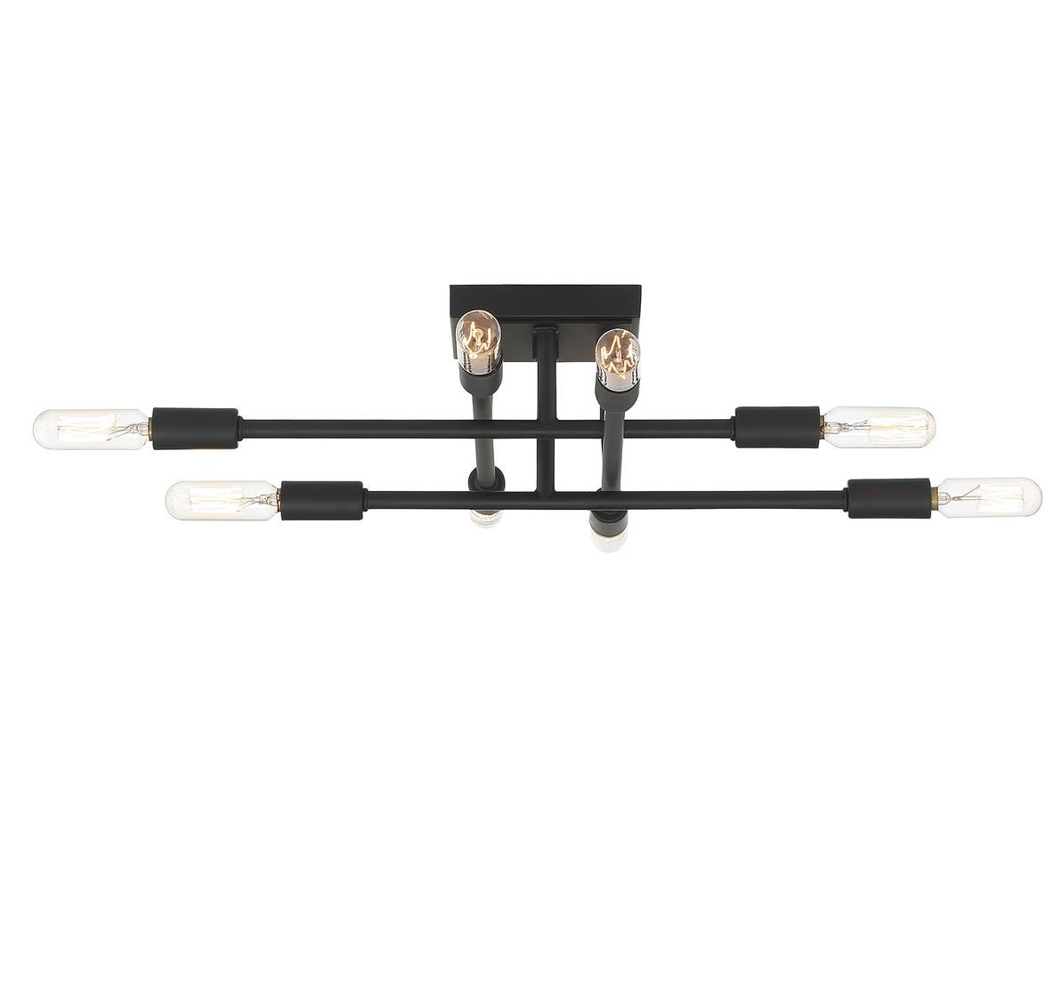 Savoy House Lyrique 8 - Light Semi-Flush Mount in  Matte Black