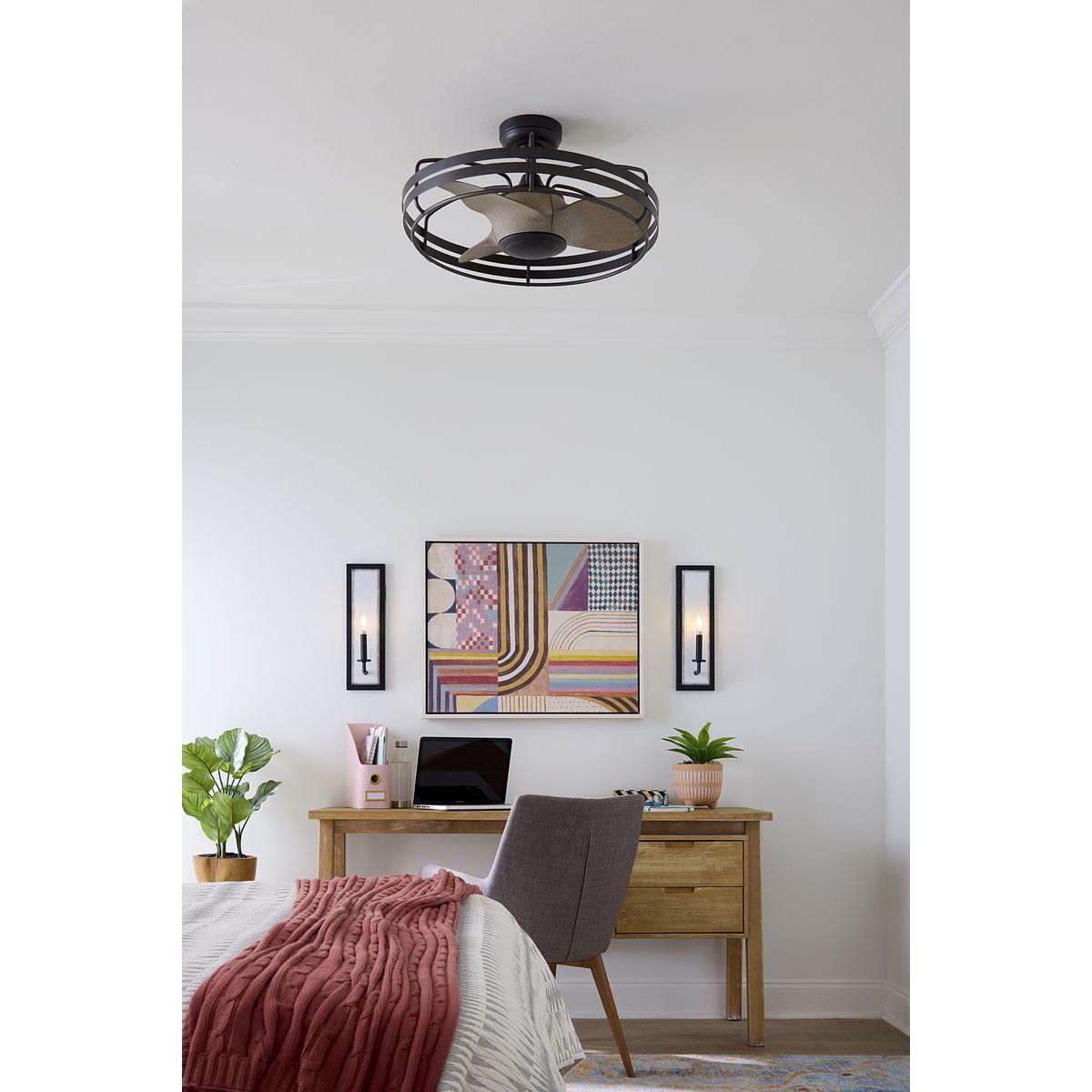 Bastrop Collection 26 in. Three-Blade Matte Black Transitional Ceiling Fan with 3 Speed Remote Control