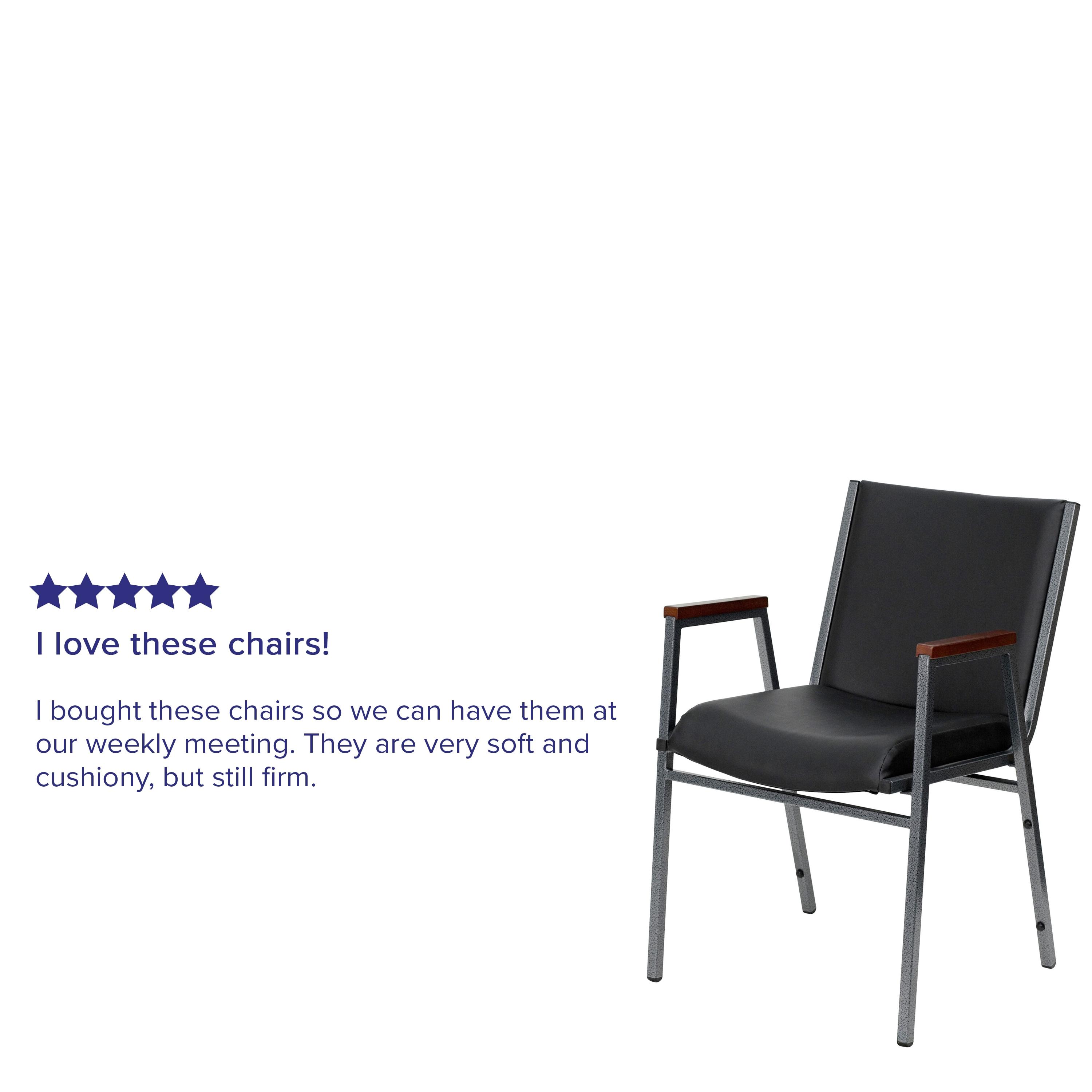 Offex Aliya Heavy Duty Stack Chair with Arms