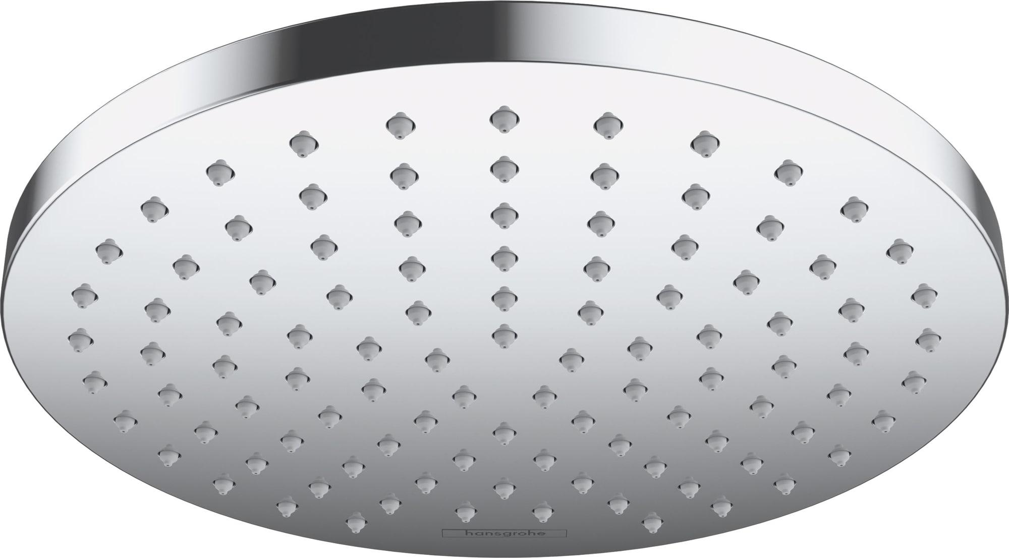 Modern Jet Black 8'' Rain Showerhead with Chrome Filter