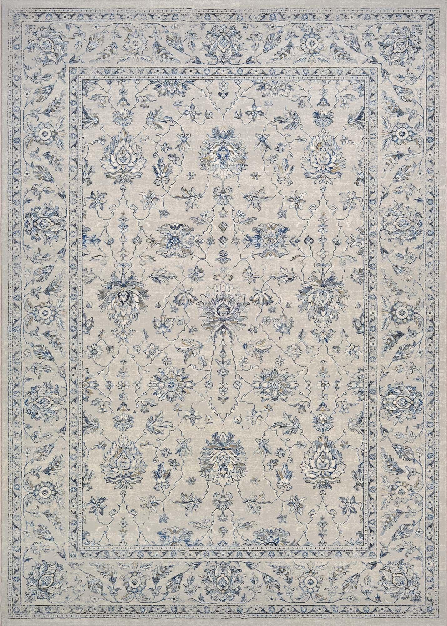 Slate Blue Sultan Treasures 5'3" x 7'6" Synthetic Area Rug