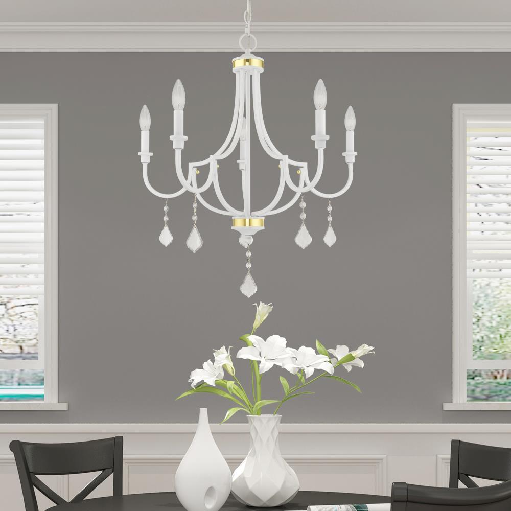 Livex Lighting Glendale 5 - Light Chandelier in  White