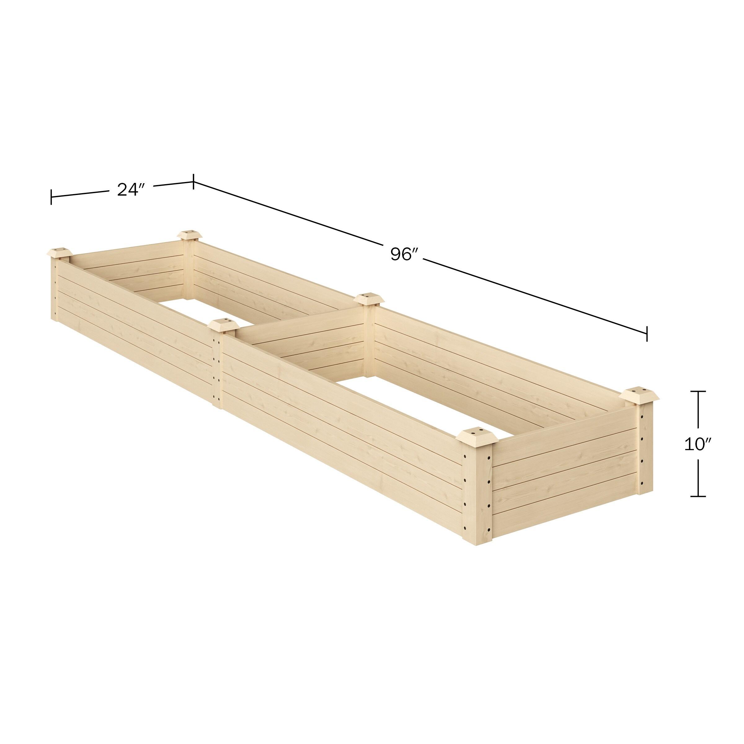 Home-Complete 8ftx2ft Wood Raised Garden Bed