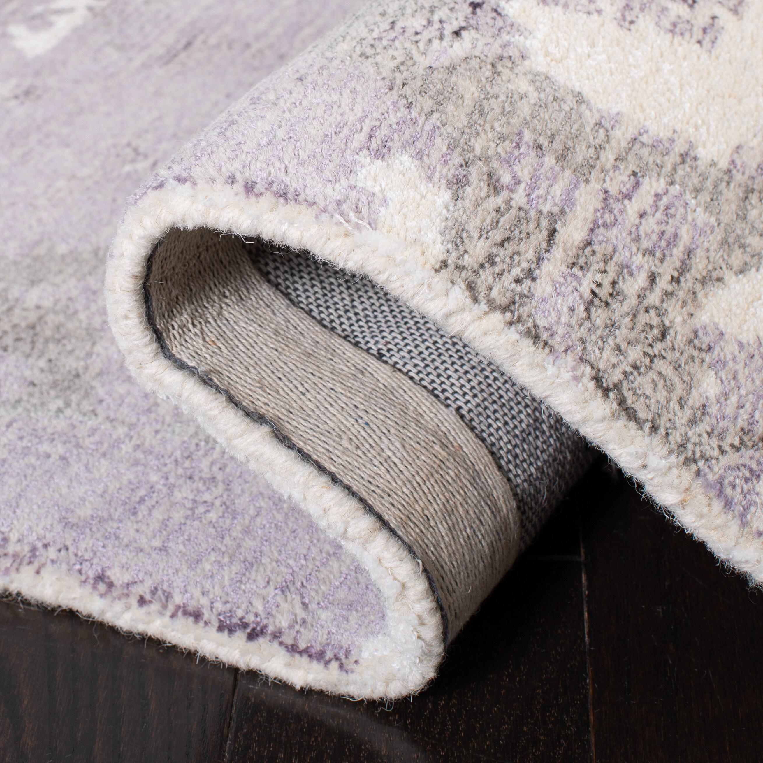 Restoration Vintage RVT112 Hand Tufted Runner Rug - Purple/Ivory - 2'3"x8' - Safavieh.
