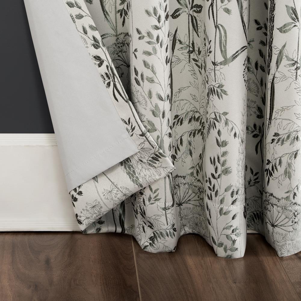 Scott Living Aubry Shimmering Floral 100% Blackout Back Tab Curtain Panel