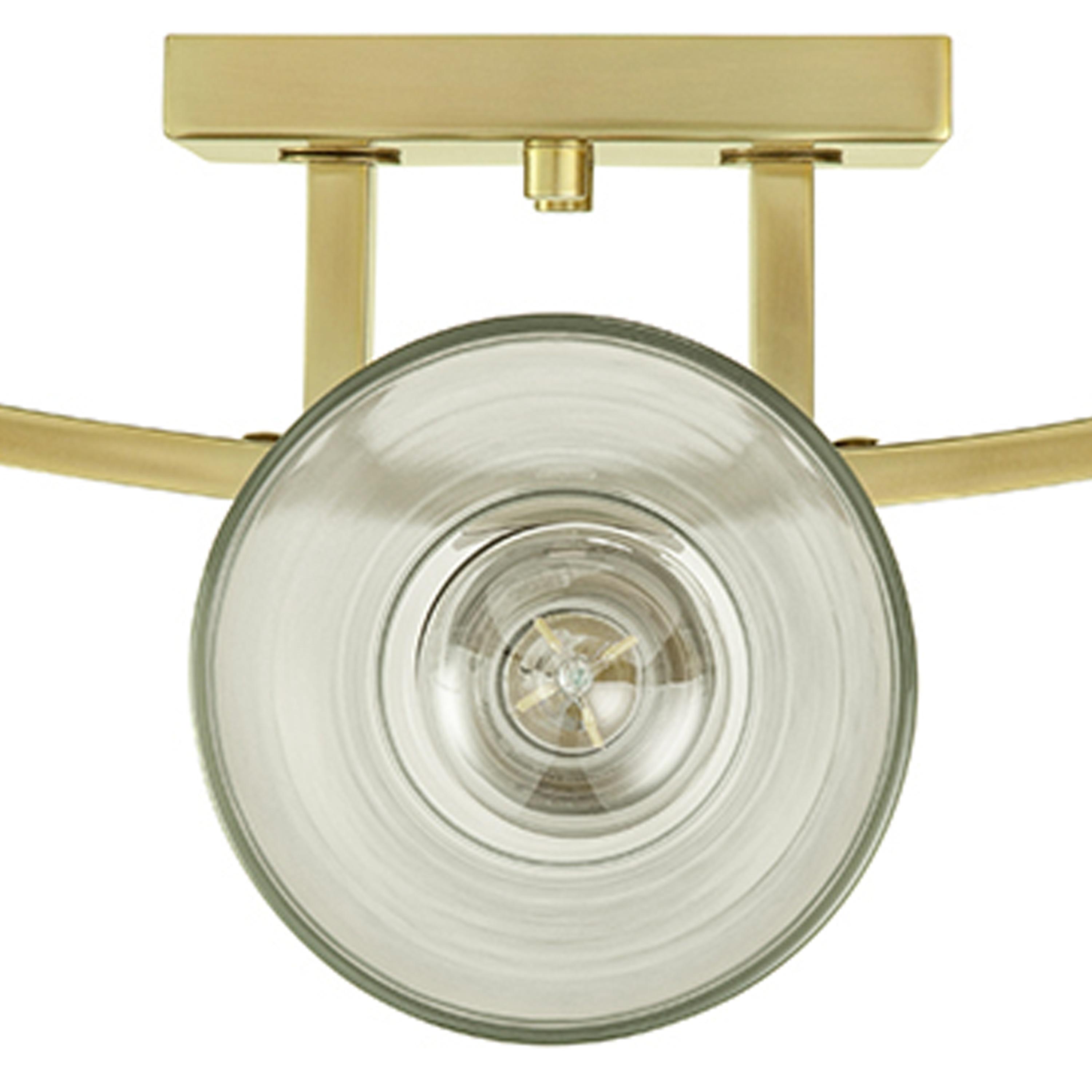 Prominence Home Fairendale 3-Light Soft Gold Bathroom Vanity Light with Clear Glass Shade