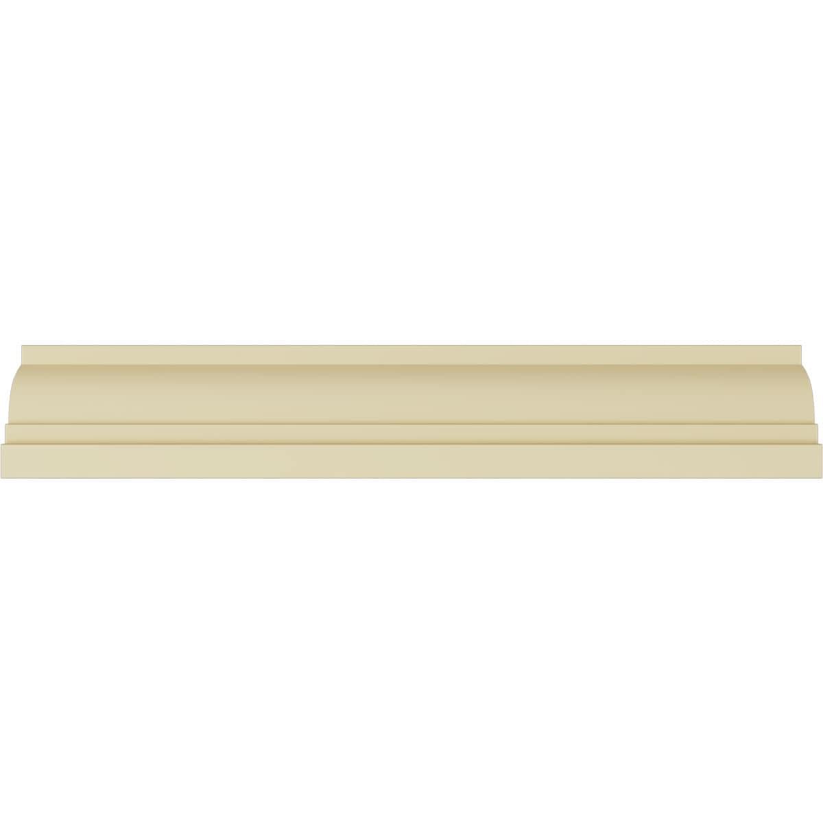 3"H x 2"P x 3 5/8"F x 94 1/2"L Traditional Smooth Crown Moulding