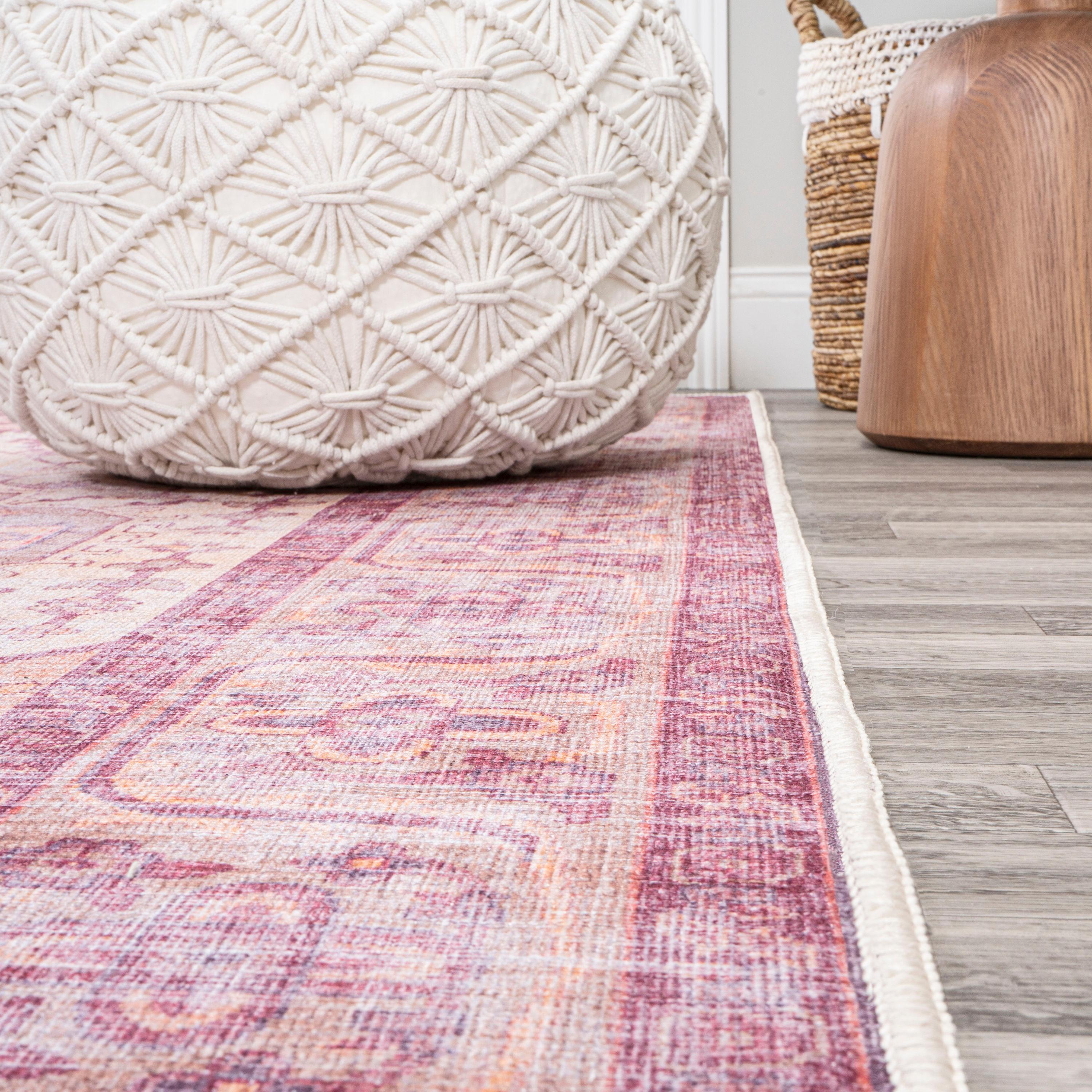 2' x 8' Alacati Ogee Medallion Machine Washable Indoor/Outdoor Runner Rug, Red/Orange/Cream - JONATHAN Y