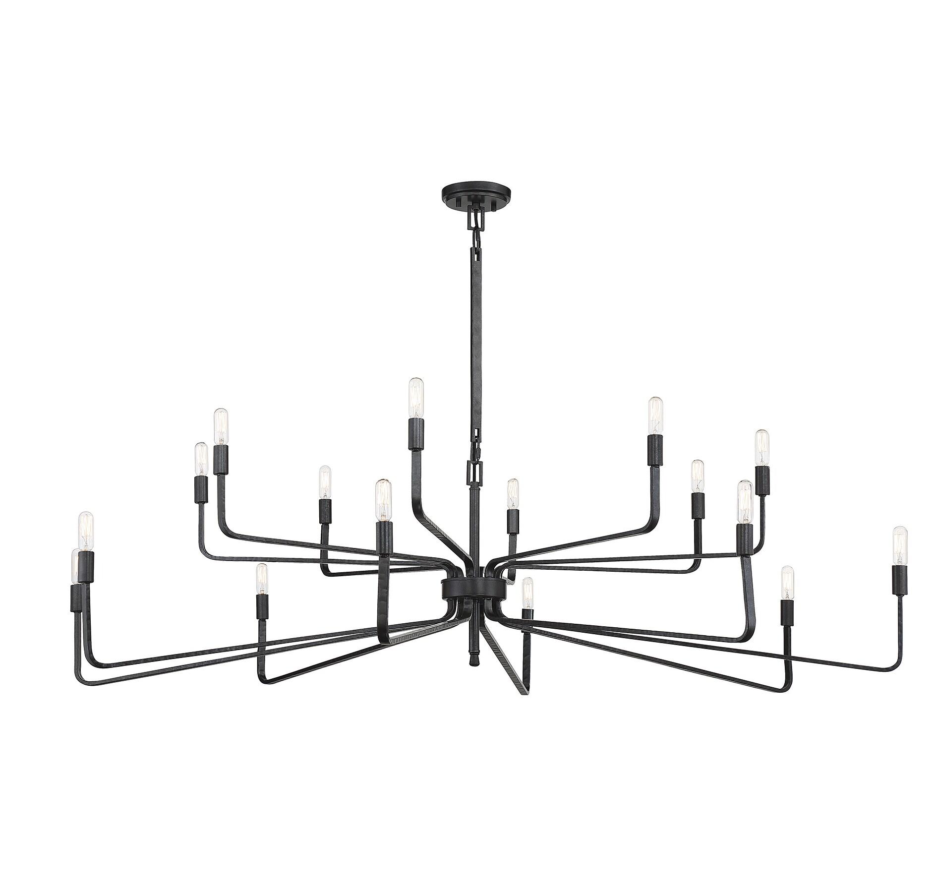 Savoy House Salem 16 - Light Chandelier in  Forged Iron