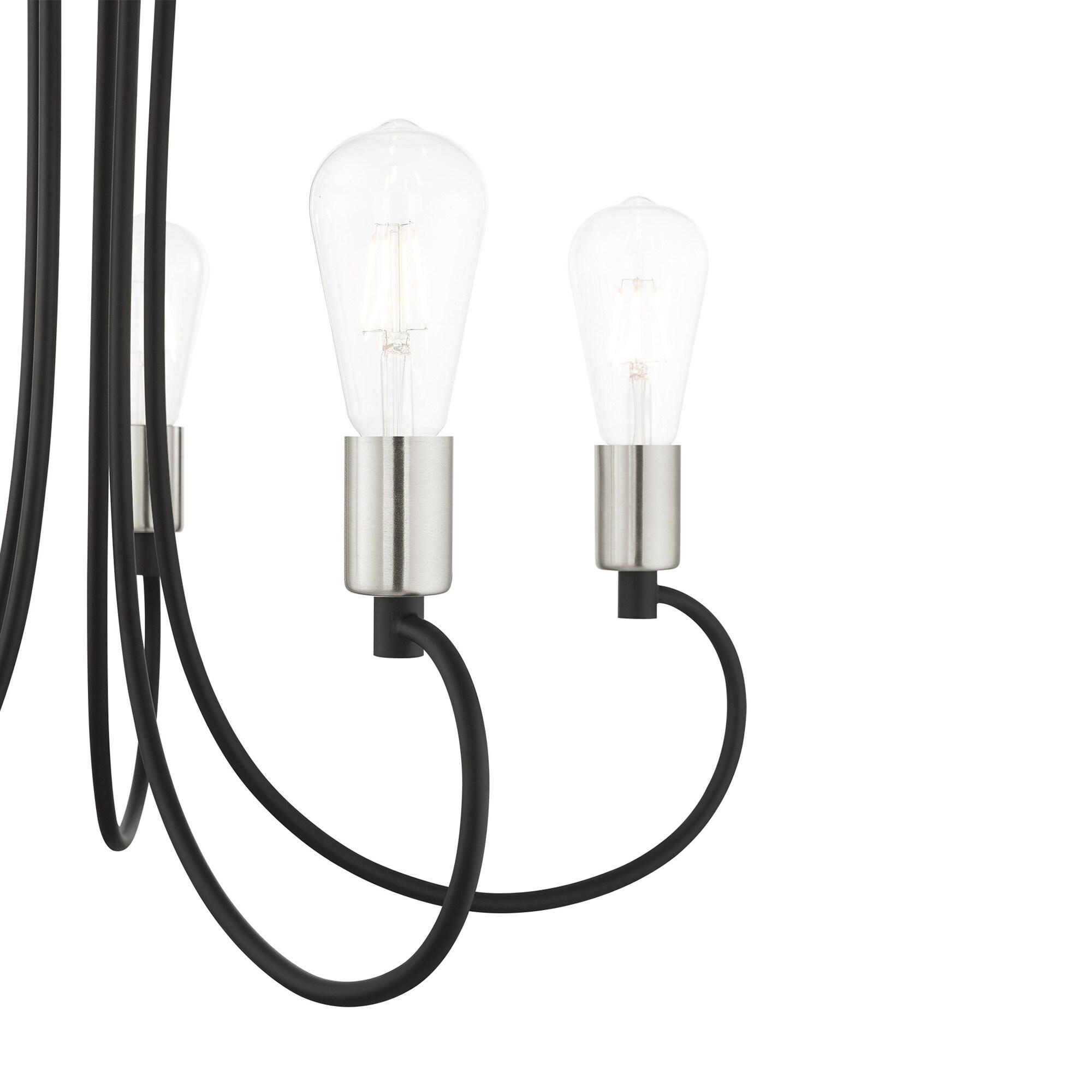 Livex Lighting Bari 5 - Light Chandelier in  Black