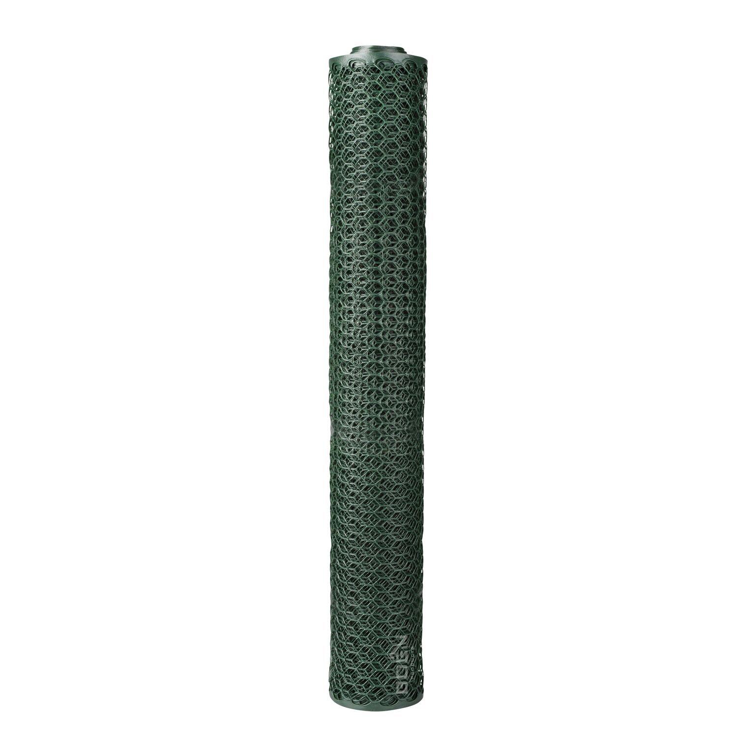 Boen Plastic Hex Chicken Wire Mesh Temporary Fence Roll 2' x 25' with Rust Resistant