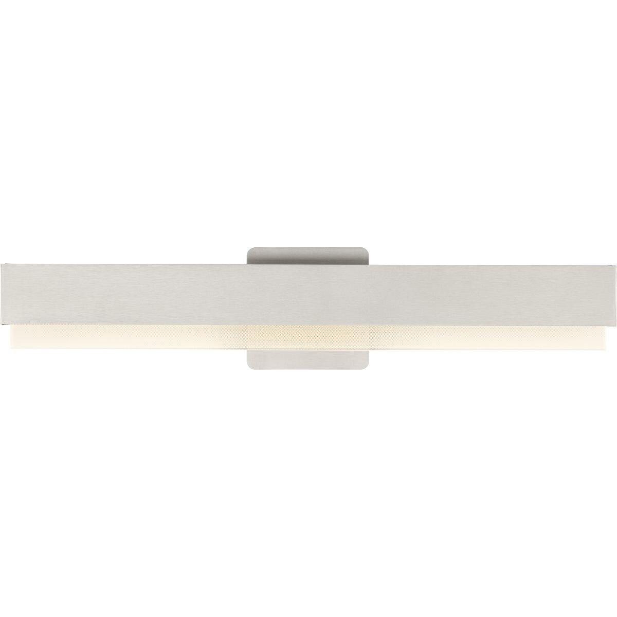 Progress Lighting Semblance 1-Light LED Linear Vanity Light, Brushed Nickel, Acrylic Shade